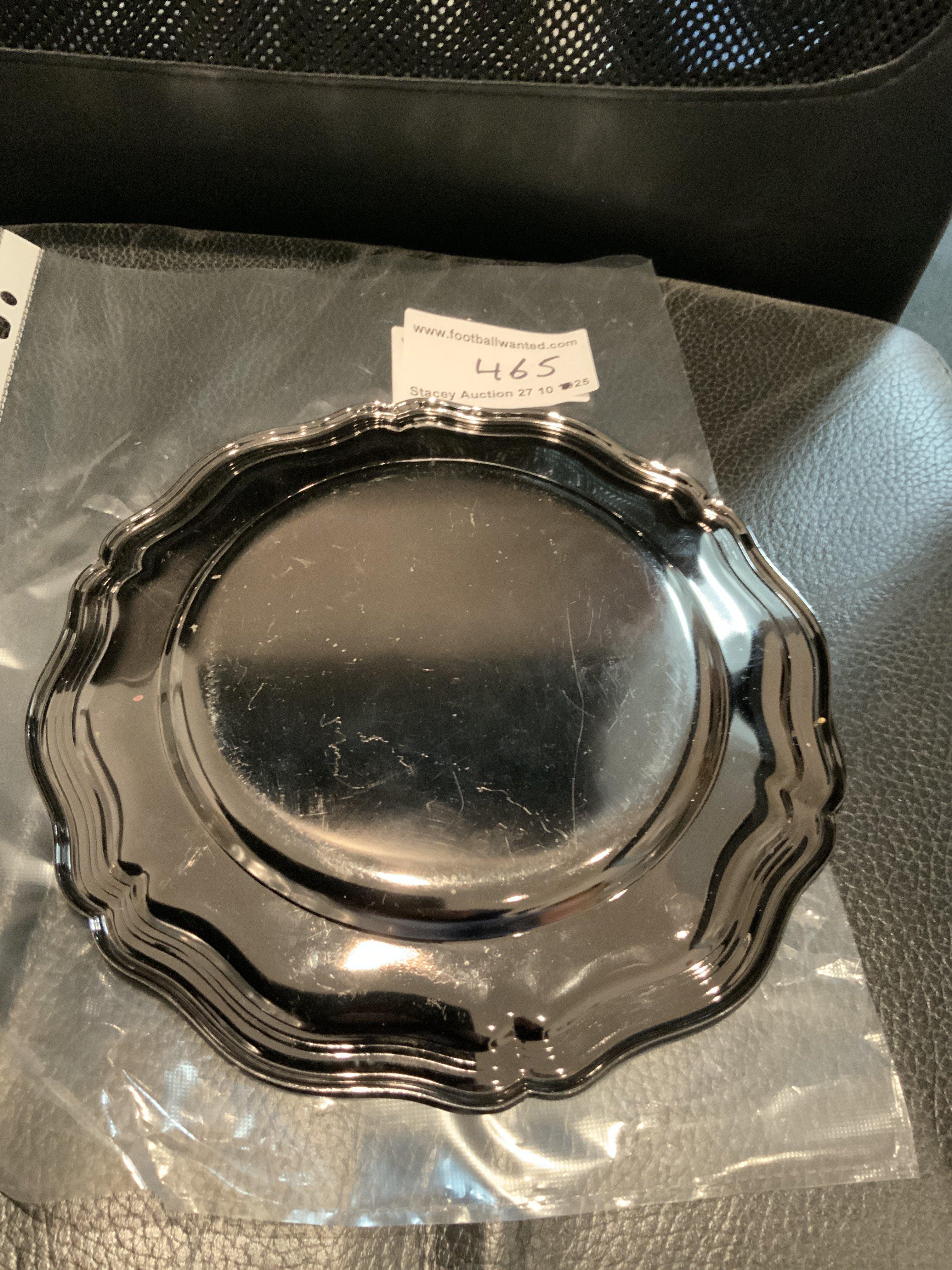 Tottenham Tournament Football Gifts: 1991 Tornio Internazionale Switzerland was held in Bellizona from 1941 through to 2018 every year. It has been won by the biggest names in world football. This beautiful tray has the Tottenham badge to middle and the words Presented by Tottenham Hotspur FC 51st International Youth Tournament Bellizona Switzerland 1991. Tottenham drew with Bellizona in the final. C/W 1989 salver with the words presented by Tottenham Hotspur St Brieuc France April 1989. (2)