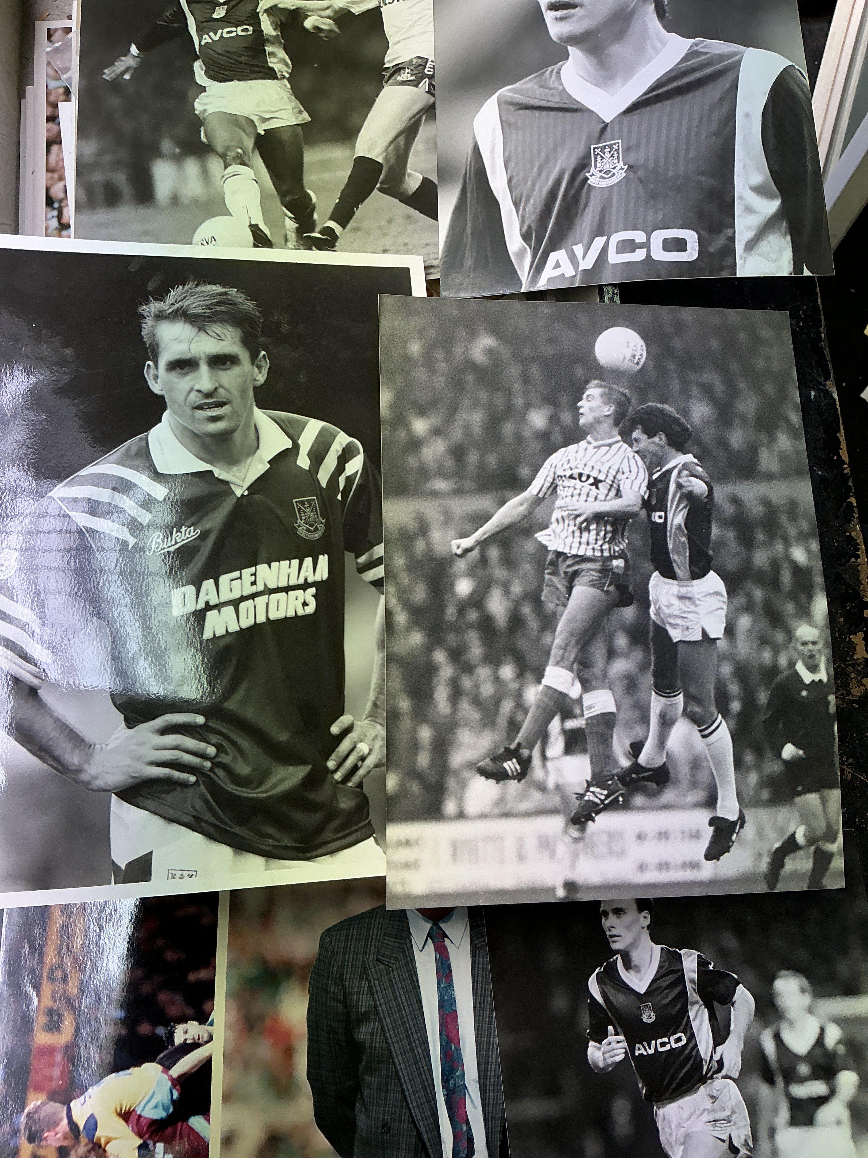 West Ham Football Photos: Many are press photos from the 70s 80s and 90s. Good. (est 40)