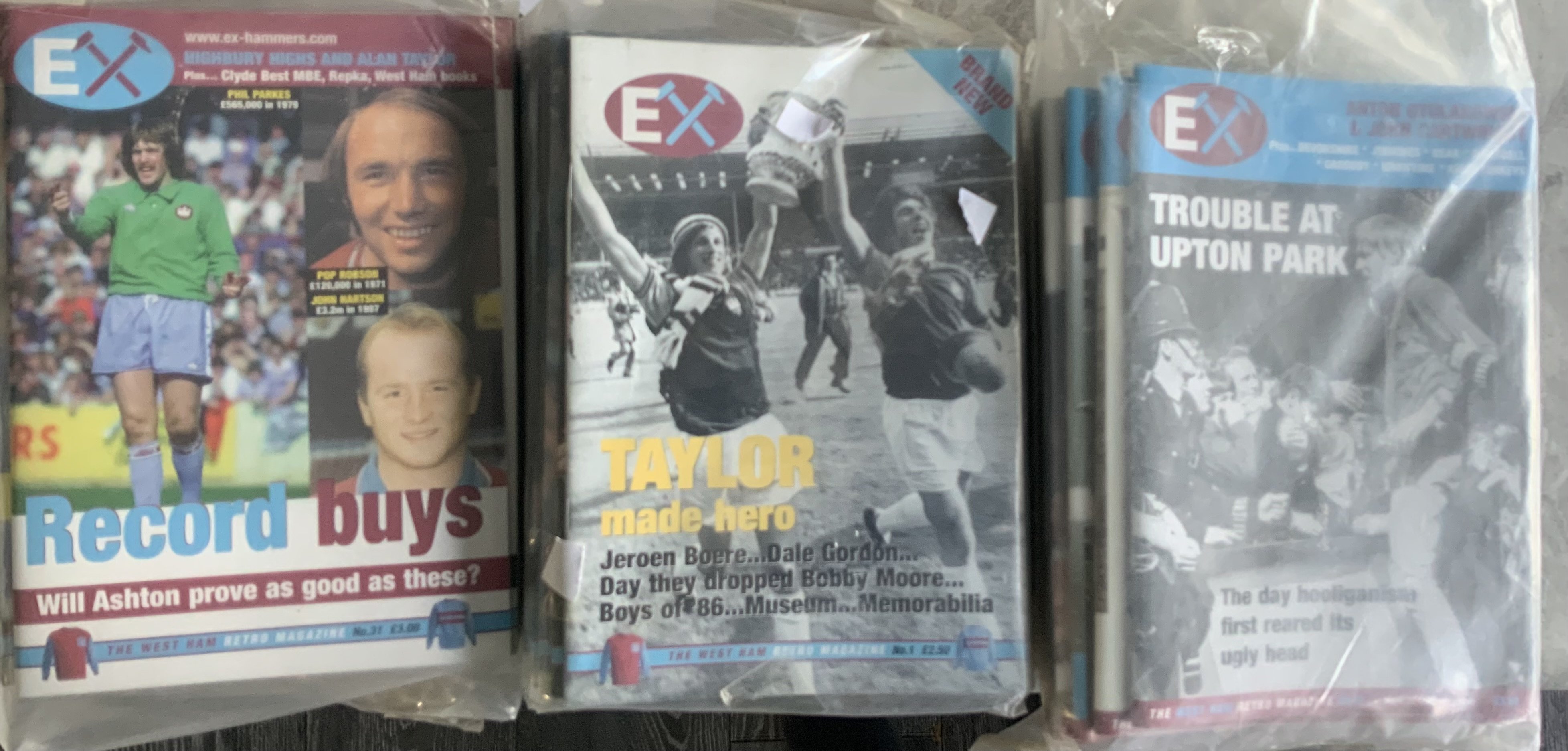 West Ham Complete Ex Football Magazine Collection: The great now defunct retro magazine covering their great history with interviews and nostalgia. Complete run from number 1 to 79. Excellent. (79)