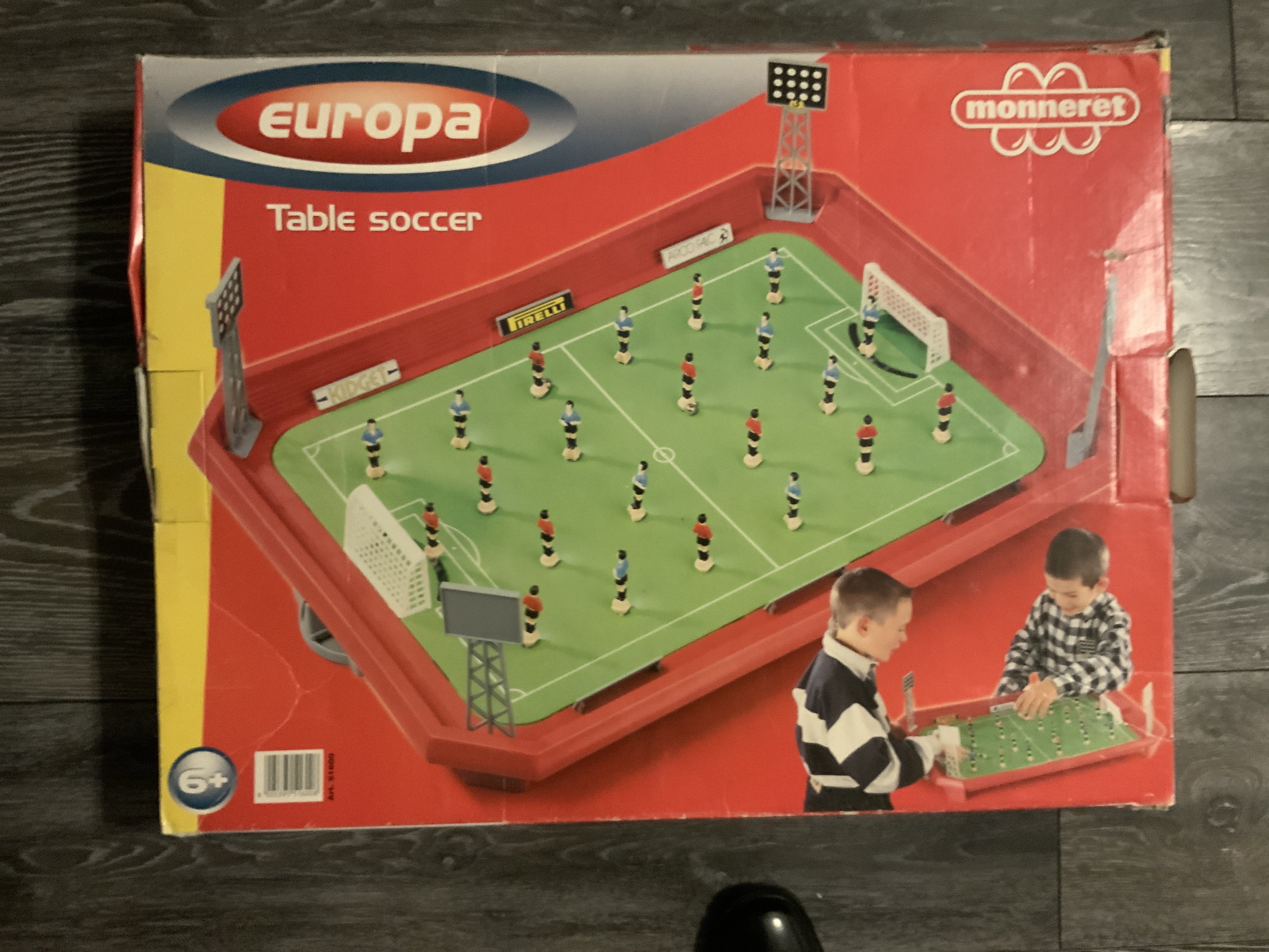 Europa Table Soccer + Pro Action Football Games: Boxed game by Monneret in good condition.C/W Pro Action Football by Parkers. Contents not checked but believed to be complete. (2)