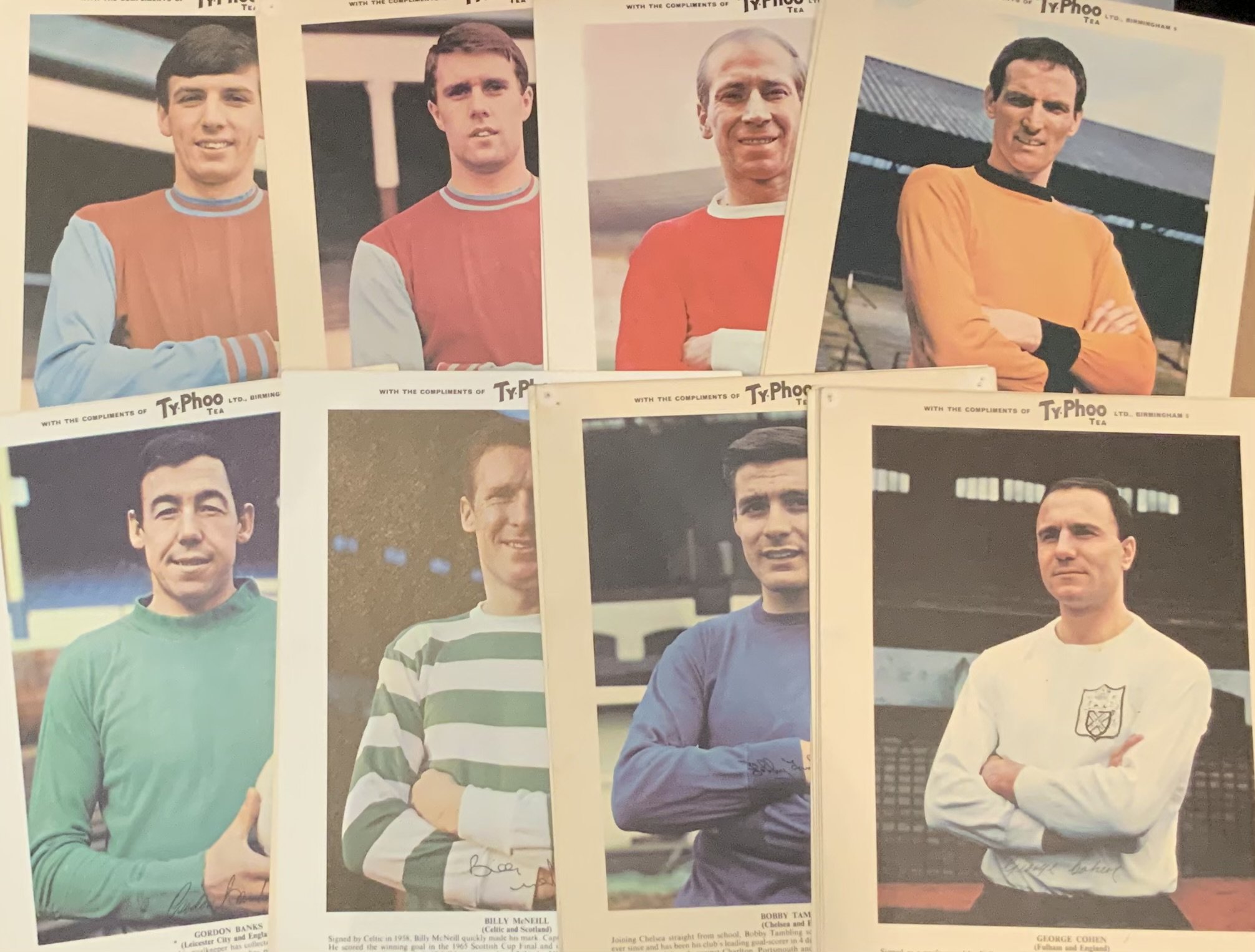 Typhoo Football Card Collection: Series 1 is complete and series 2 has 23 cards. Most cards have pin holes (47)