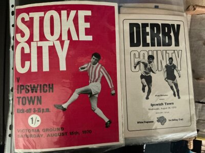 Ipswich Town Away Football Programme Collection: Private collection housed in 5 large ring binders of away programmes from 70/71 to 90/91. Many hundreds in excellent condition.