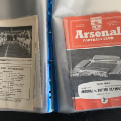 56/57 Arsenal Complete 1st Team + Reserves Football Programmes: Home programmes with all 26 first team including a few friendlies. C/W 21 from the Football Combination which is probably also complete. Majority good. (47)