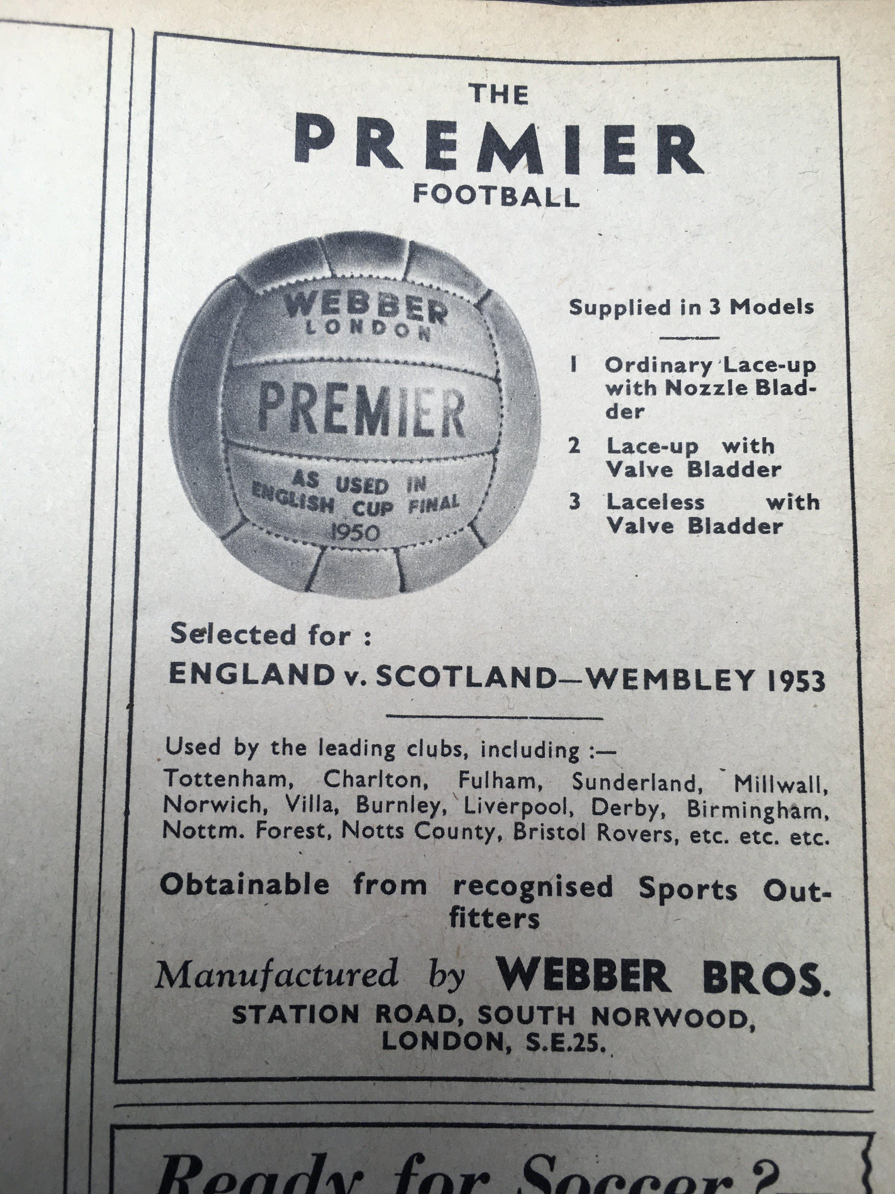 60/61 Tottenham + Walthamstow Original Signed Football: Original Webber of London brown laced football in excellent condition. Many autographs of the double team and Amateur Cup winners. Tottenham include White Henry Smith Norman Jones Baker Dyson and manager Nicholson. Comes in case that could have been presented in that reminds us of an old record box.