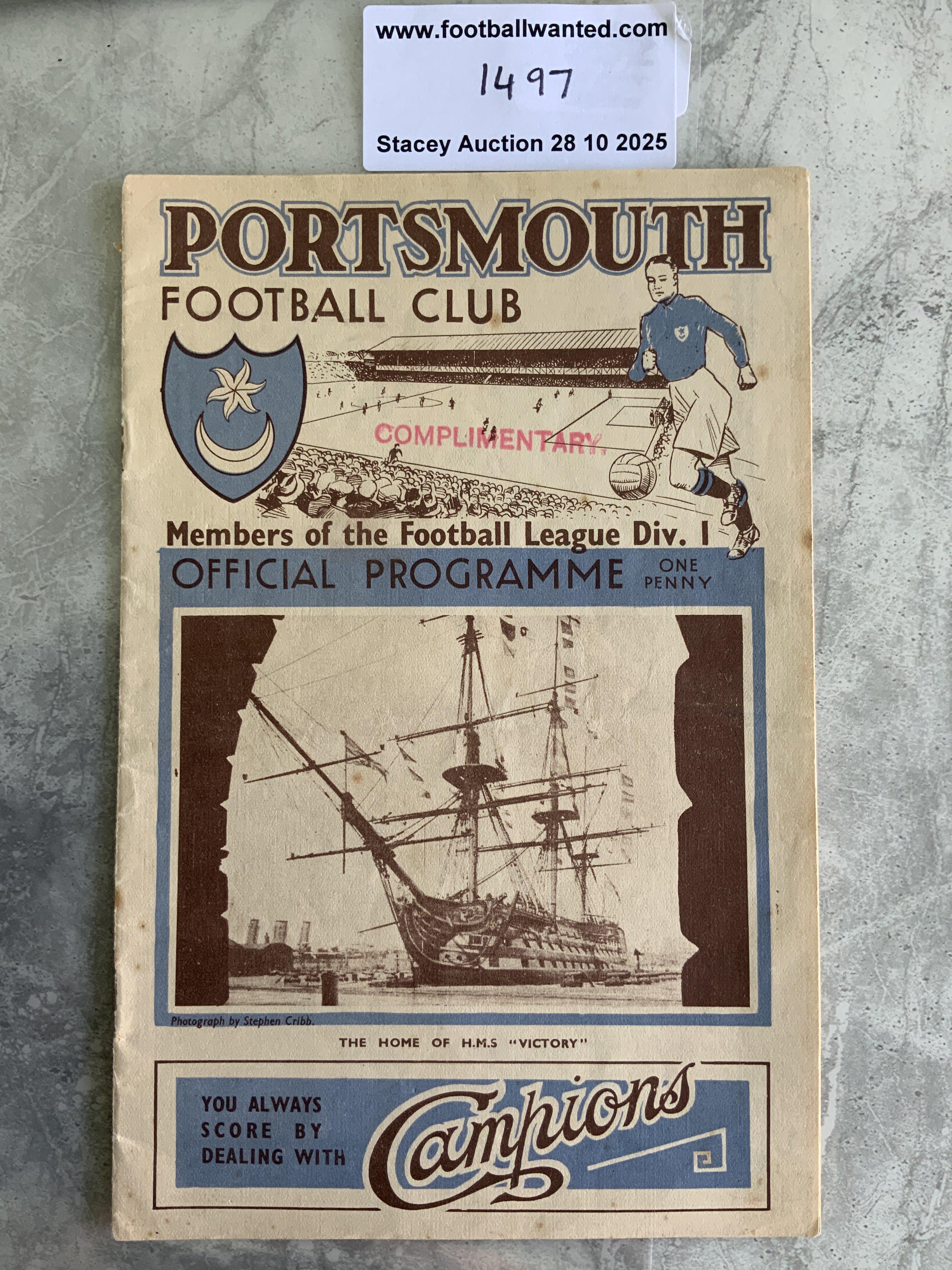 35/36 Portsmouth Reserves v Bristol City Football Programme: Reserve match in good condition with no team changes. Tear on spine.