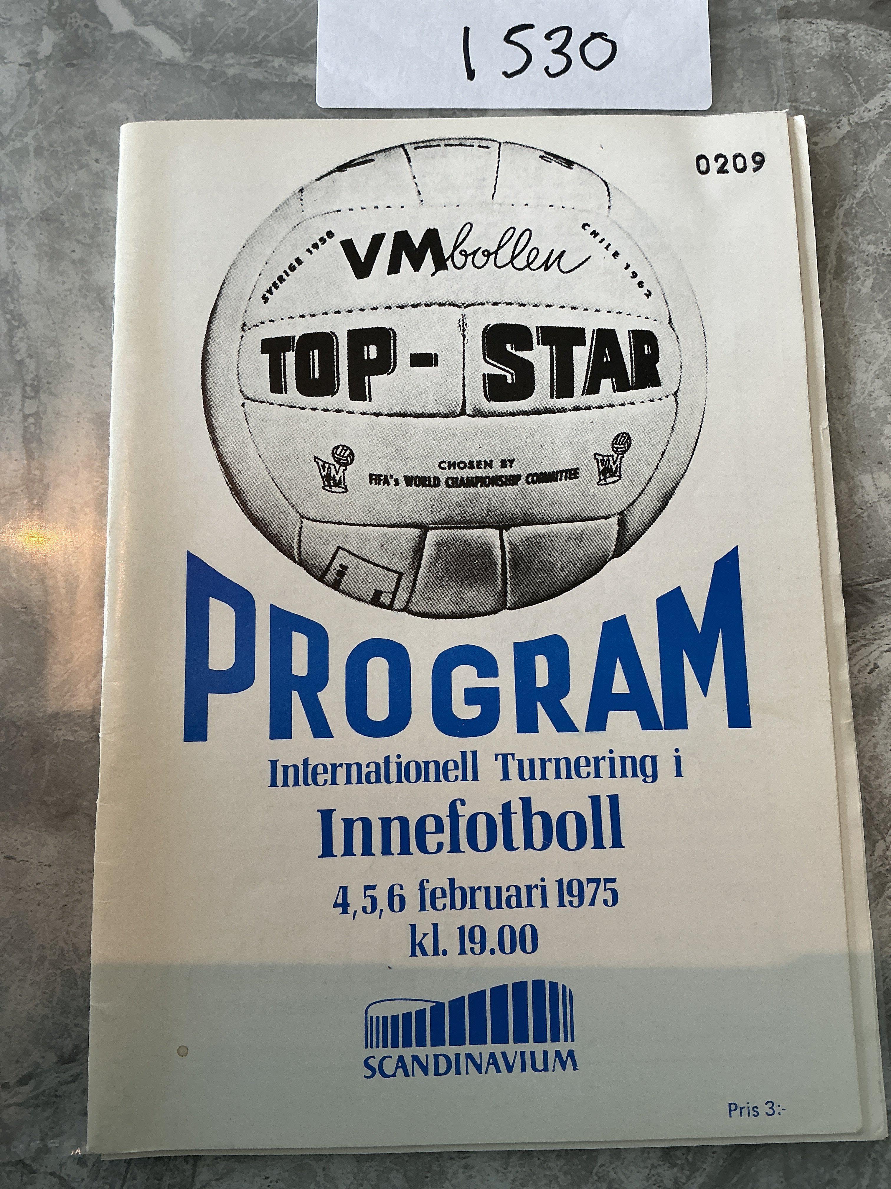 1975 Ipswich + Glasgow Rangers Tour Football Programme: 32 page Scandinavian Cup programme with two inserts. Very good with team changes.