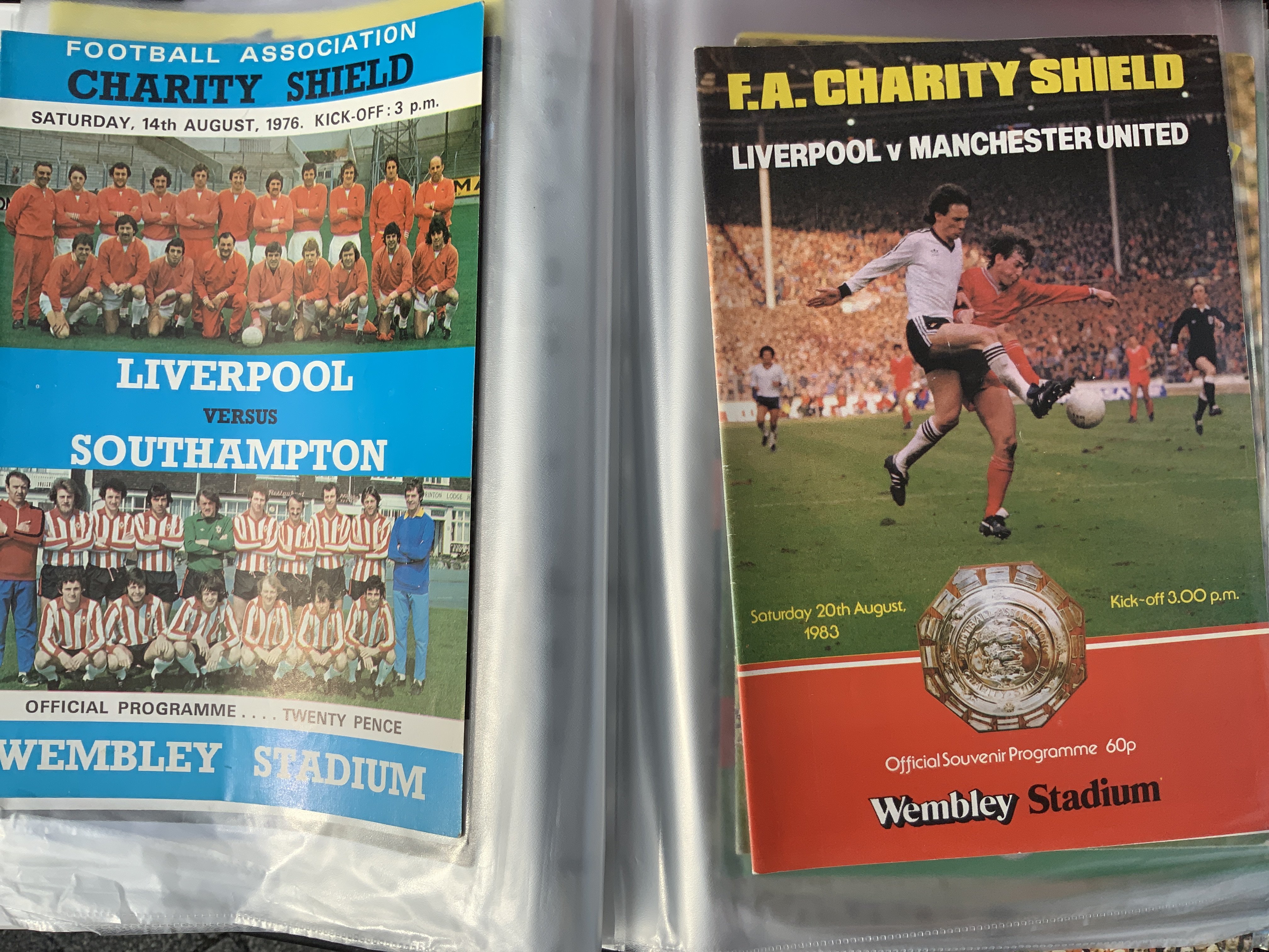 Big Match Football Programmes: Complete run of League Cup finals from 1967 to 1985 plus some Charity Shields and more with instructions to sell. (40+)