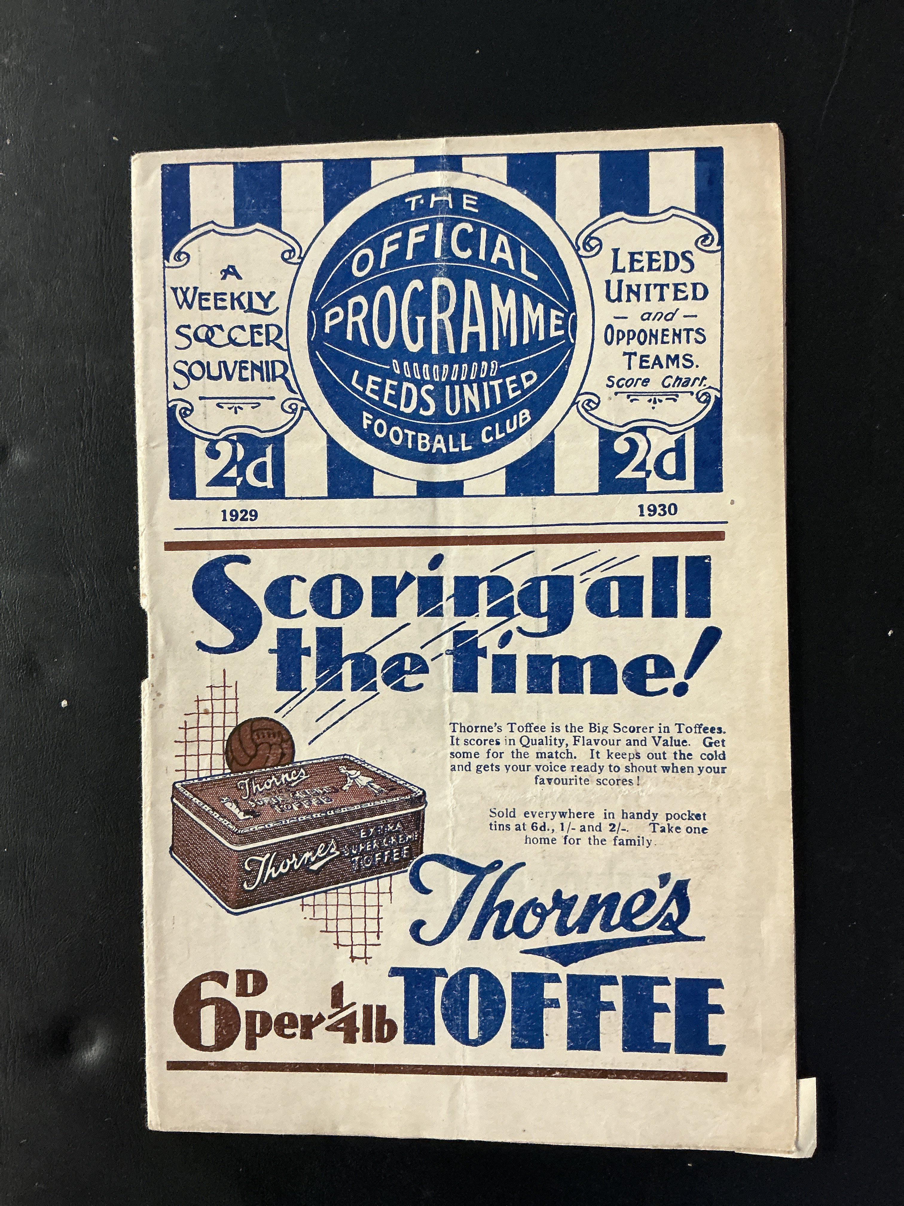 1930 FA Cup Semi Final Arsenal v Hull City Football Programme: Good condition played at Leeds United with pencilled team changes. Light folding.