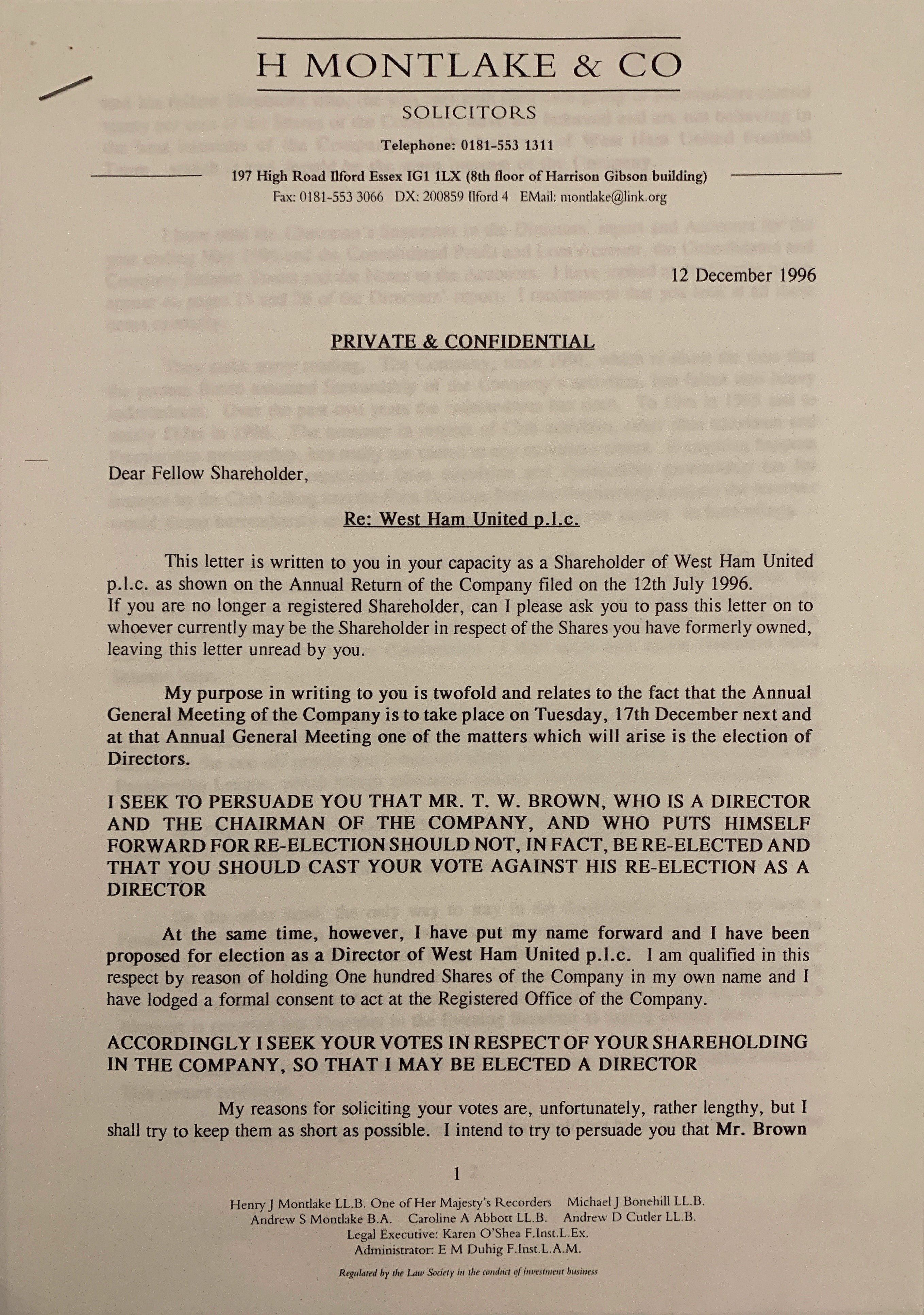 John Lyalls West Ham Football Club Shares: Numerous certificates and paperwork for Lyalls own shares under the Brown and Magnusson ownerships. These are purchased as memorabilia and not in anyway entitlement or implies to be a live share. Originally John was given 1 share which Terry Brown transferred to 5000 ordinary shares which ended up a family inheritance of 21k when the Icelandic owners purchased the club.