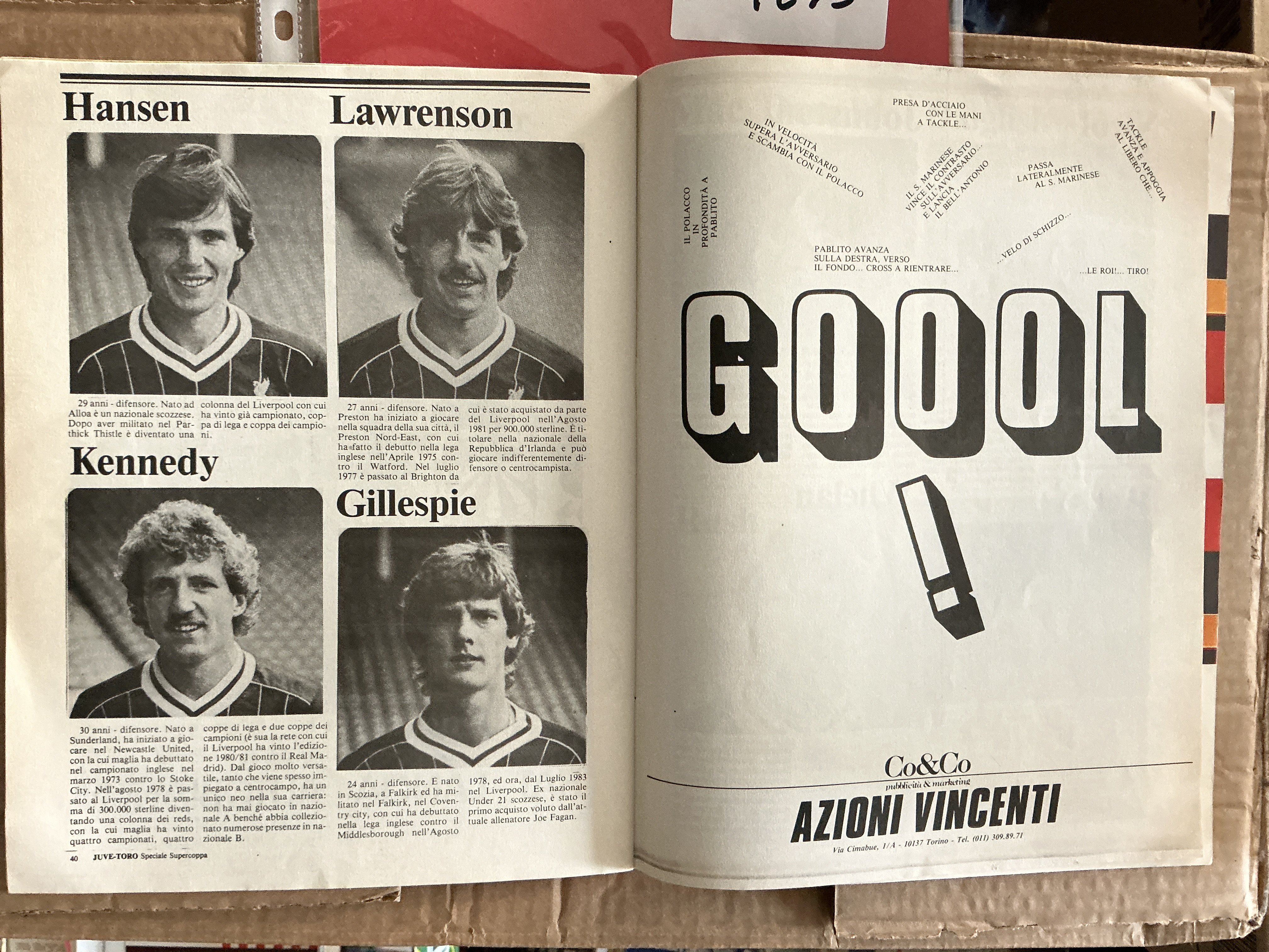 1985 Super Cup Final Football Programme: Juventus v Liverpool in good condition with no team changes. Light fold. C/W 2005 Super Cup Final programme + ticket CSKA Moscow v Liverpool. Programme in very good condition with no team changes. Ticket has fold. (3)