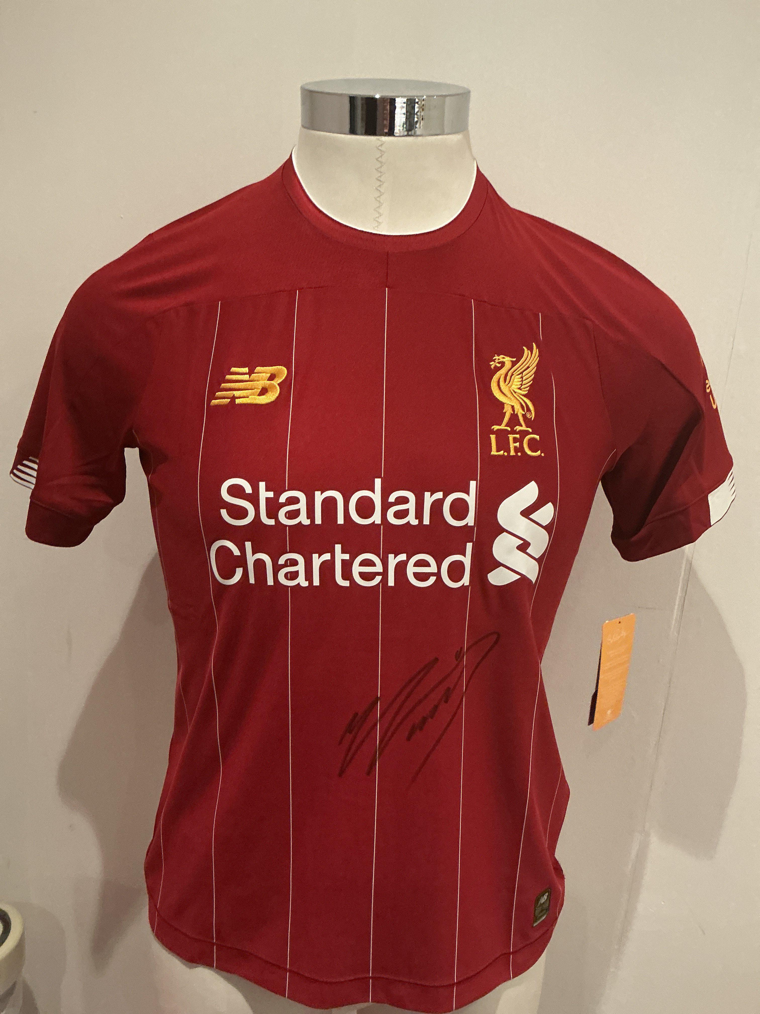 Mo Salah Signed Liverpool Football Shirt: Brand new with tags red home shirt from 2019 - 2020 signed to the front by Mo Salah. No coa. Sold by another auction company in 2022.