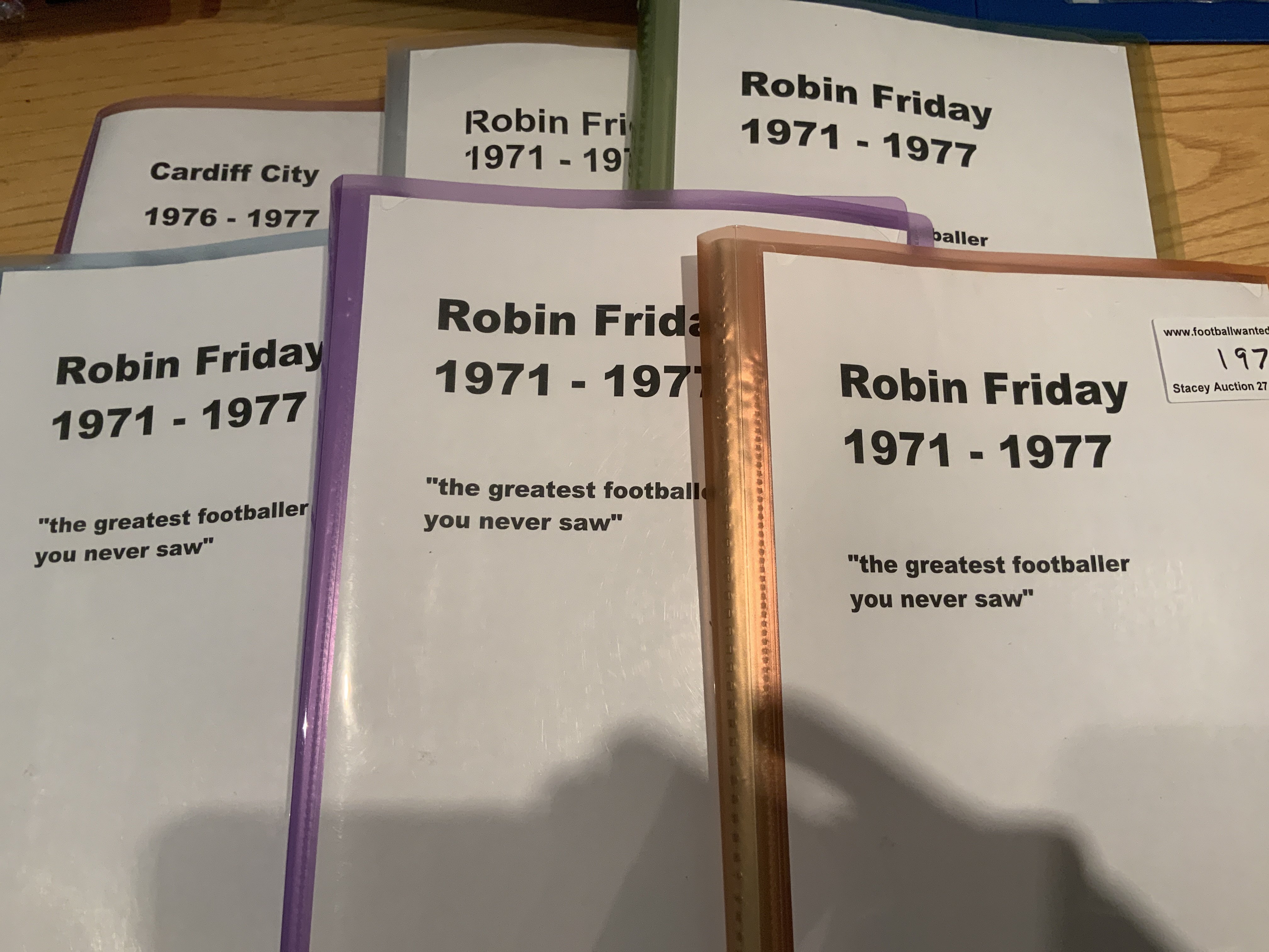 Robin Friday 1970s Cult Footballer Programme Collection: Following the career of Robin Friday in programmes for Hayes Reading Cardiff. Over 100 programmes neatly kept in binders. Robin had drink and drug issues which led to his early death. Interesting with instructions to sell.