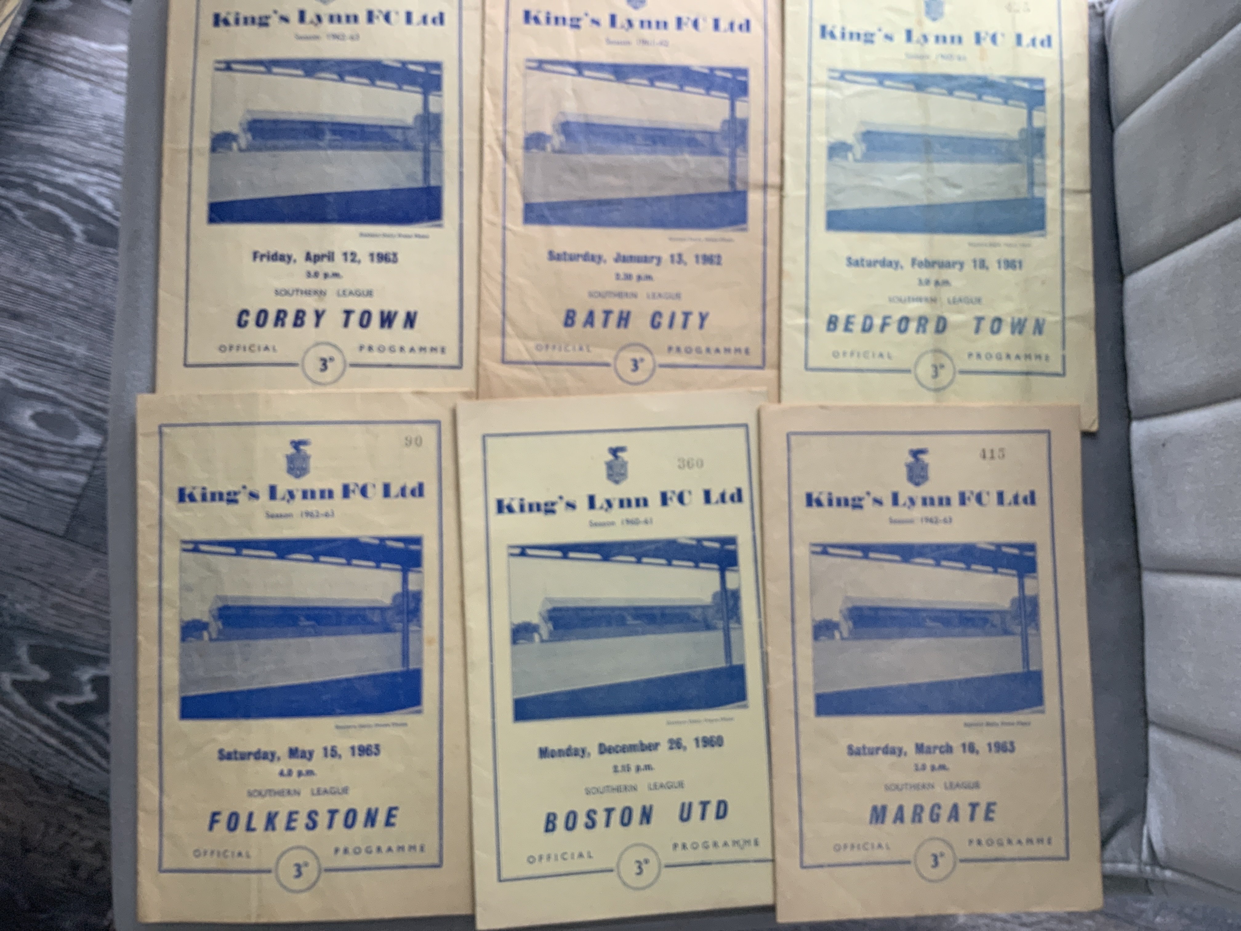 1960s Kings Lynn Home Football Programmes: 10 from the early to mid 60s plus a further 8 from the late 60s/early 70s. Good. (18)