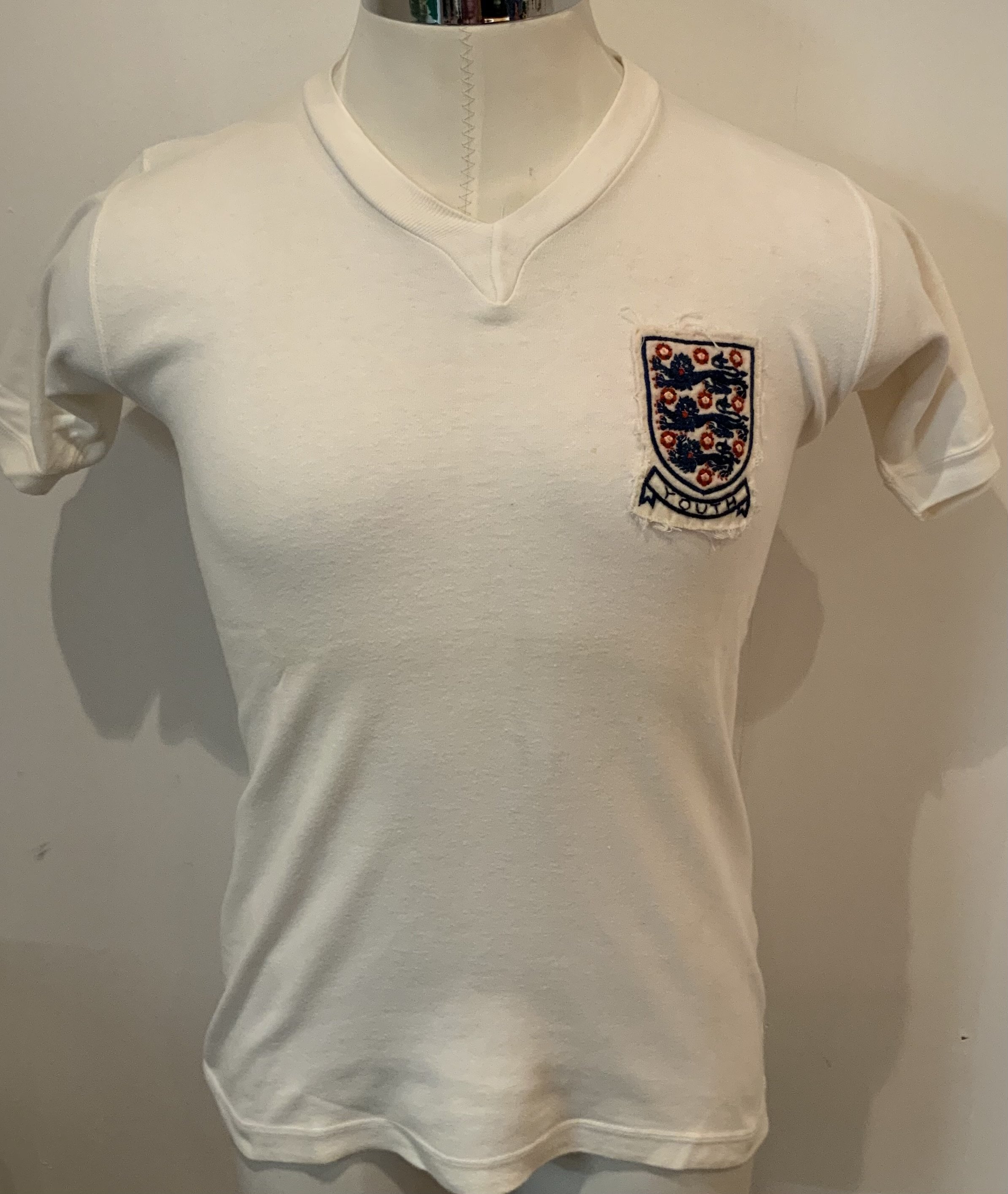 Ron Boyce England Youth Match Worn Football Shirt. Bukta number 10 shirt in excellent condition worn by Ron Boyce.