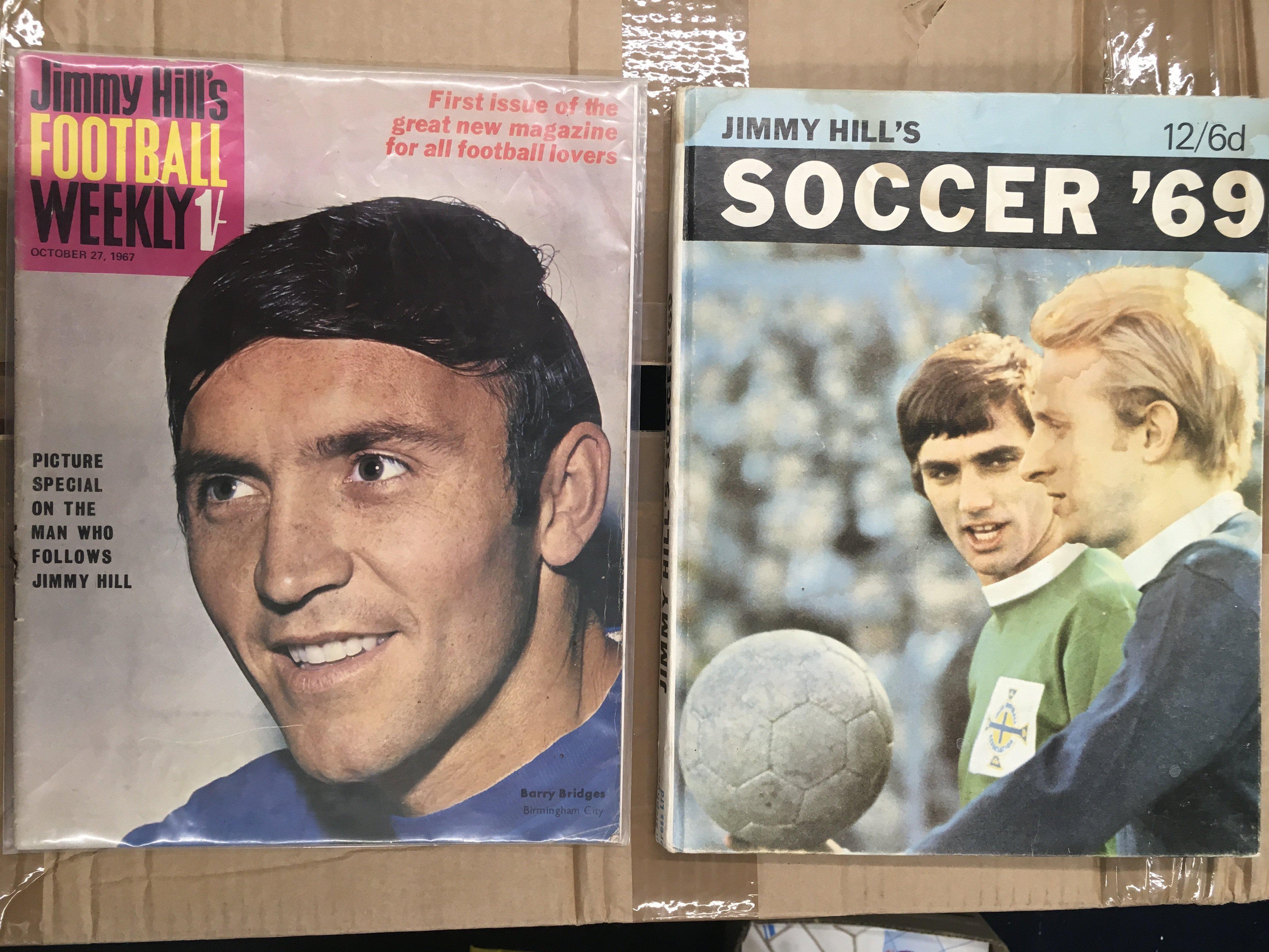Jimmy Hills Weekly Complete Football Magazine Collection: All 131 issues of the magazine which started in October 1967. Excellent condition to include annuals.