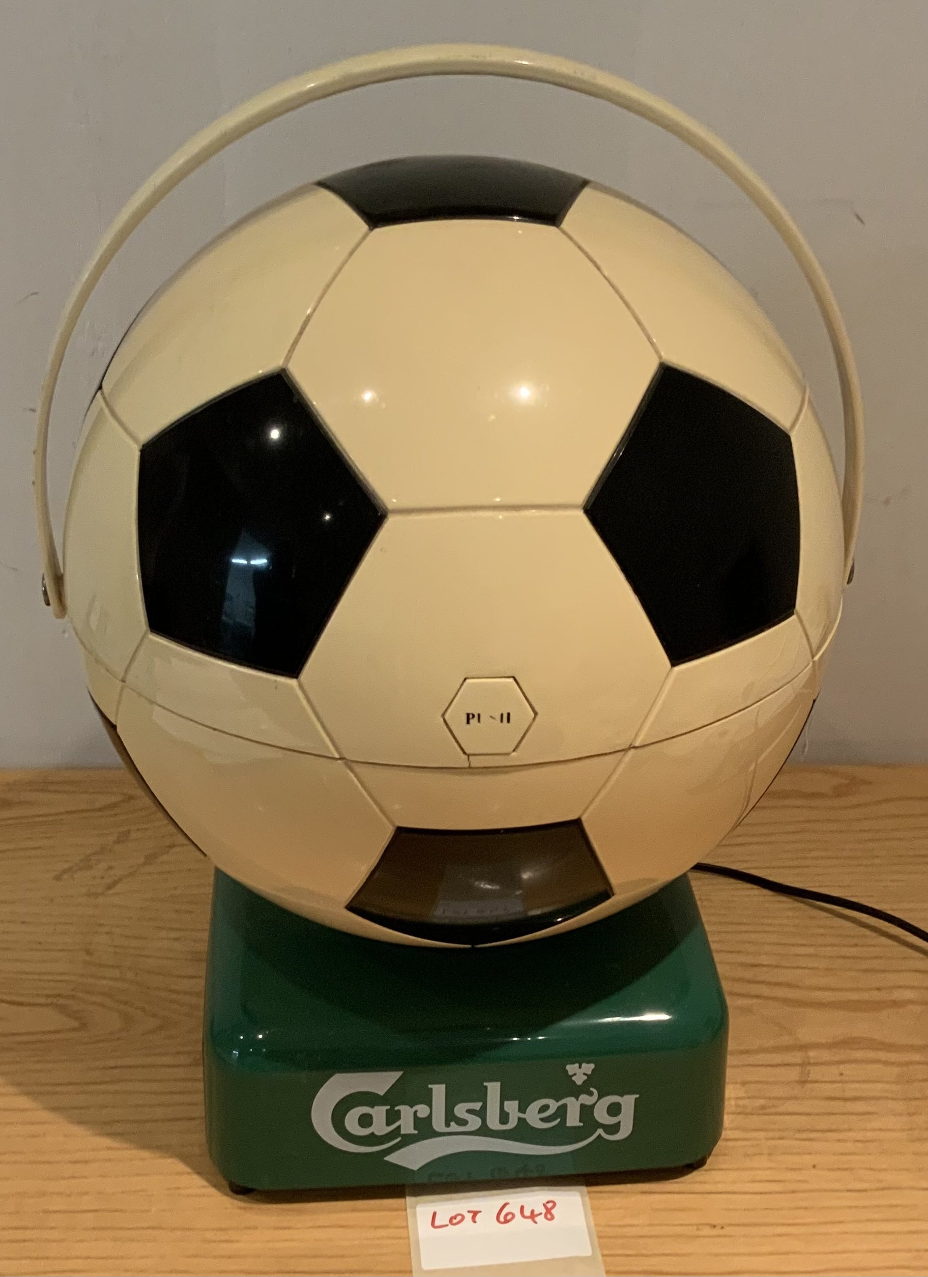 Carlsberg Football Fridge: Carlsberg fridge produced for the 2006 World Cup. In working order with lead supplied.