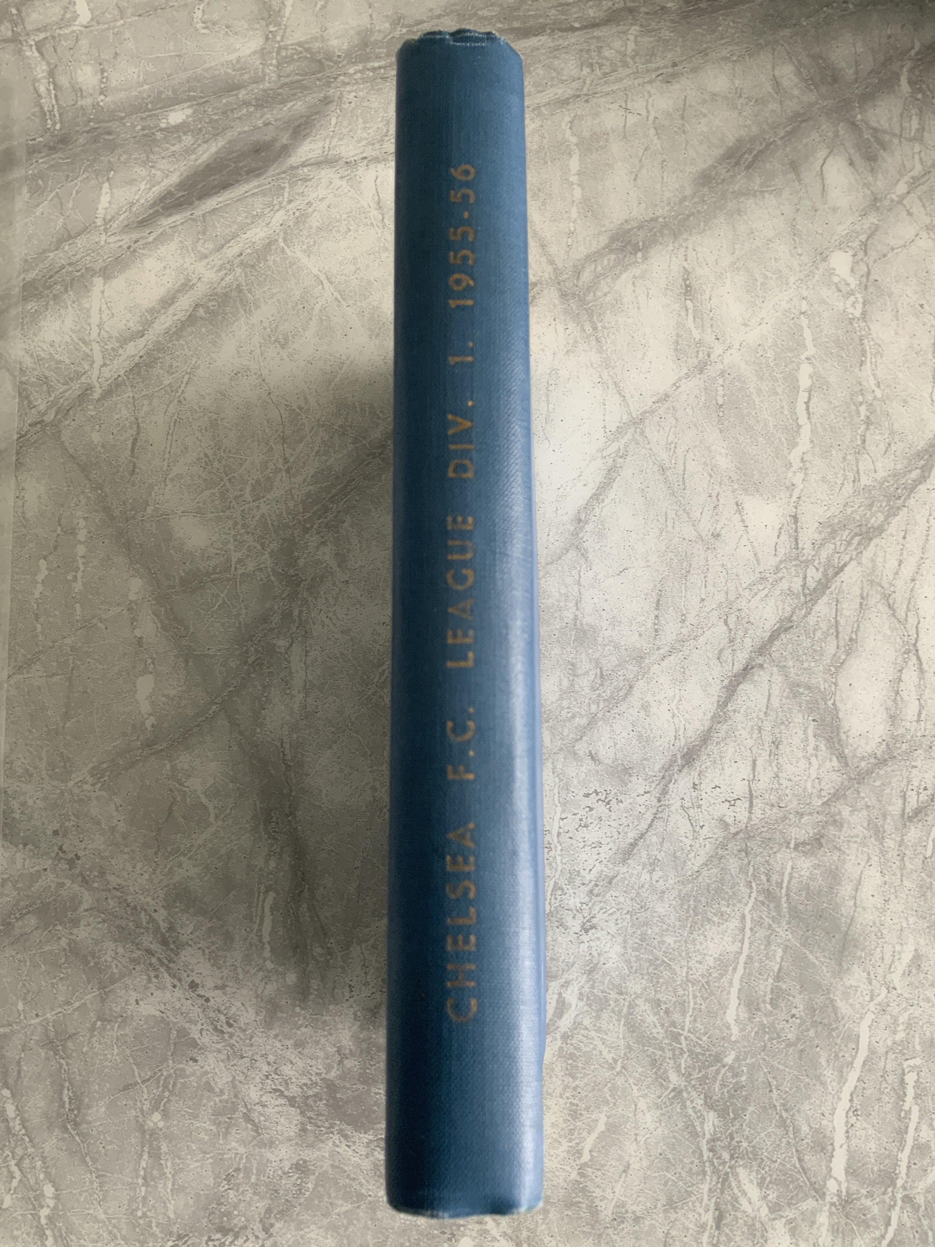Chelsea 55/56 Bound Volume Of Football Programmes: Home programmes with covers to include first team reserves and youth. All mint condition except league match with Newcastle which has a small piece missing from a page inside. Charity Shield included from the season Chelsea were defending champions.