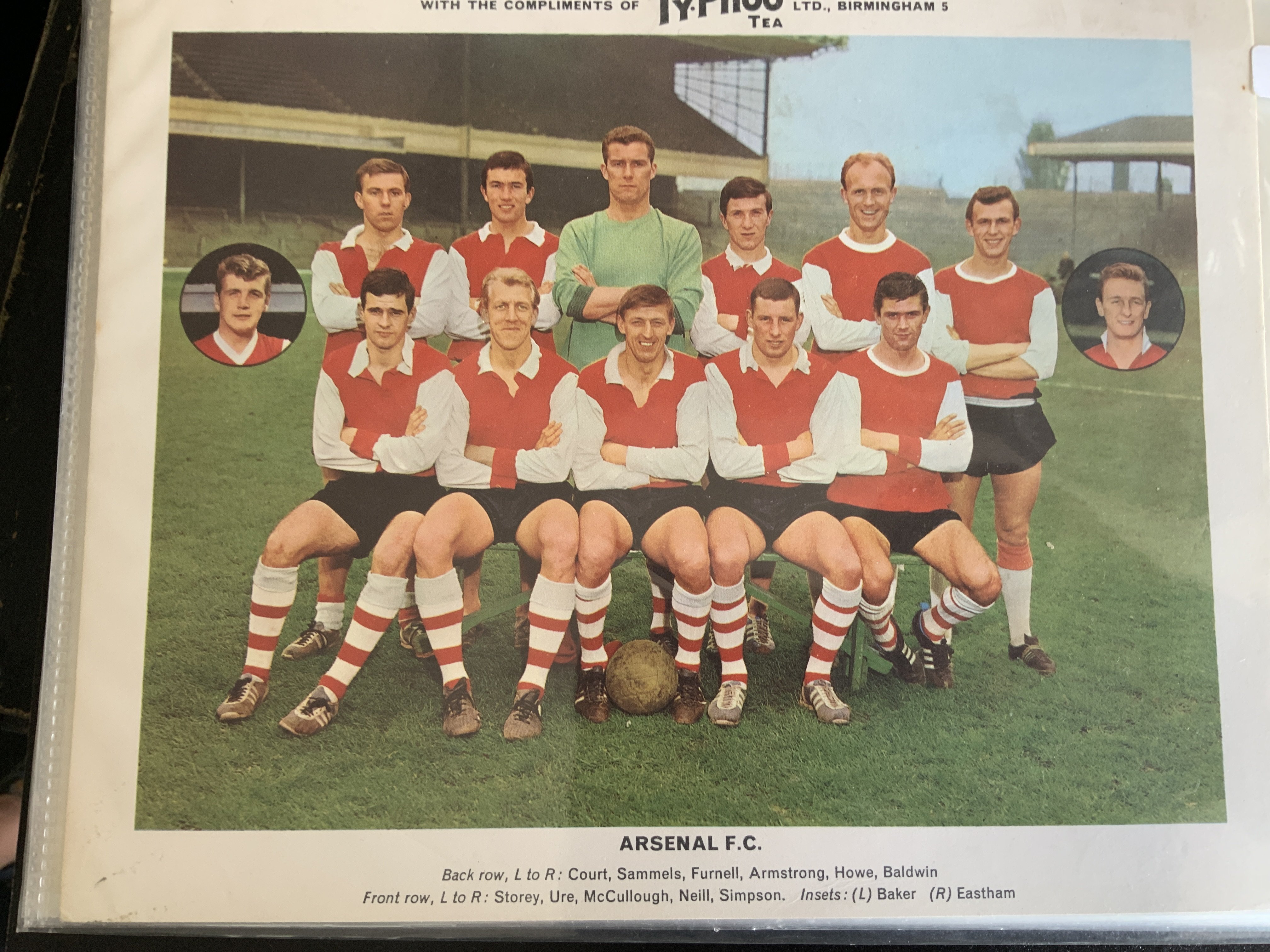 Typhoo Tea Complete Team Group Cards: Excellent condition housed in collectors binder consisting of all 24 in the set of the large team groups. (24)