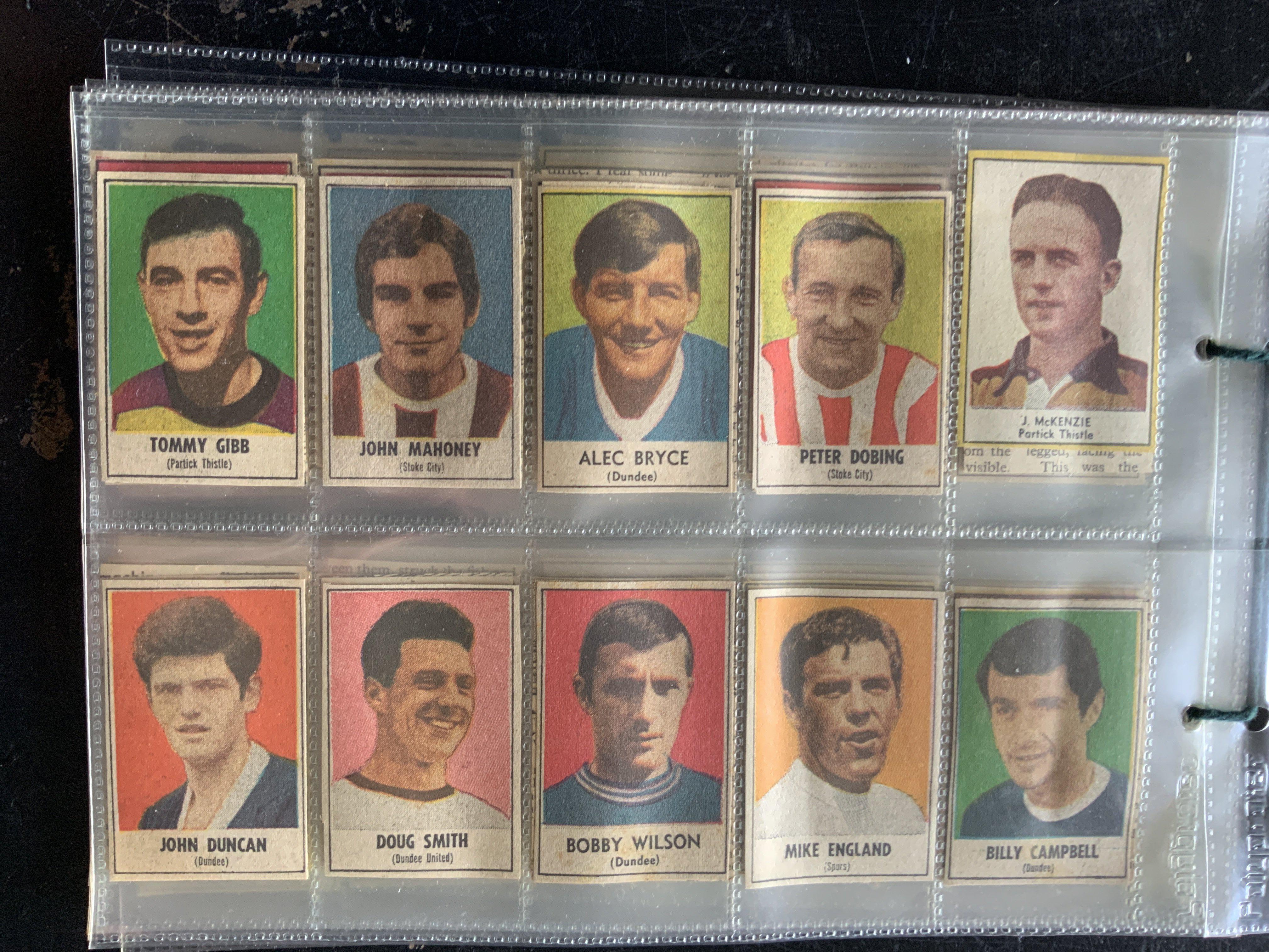 Football Cards Set: Complete set of 180 cards cut from a magazine.