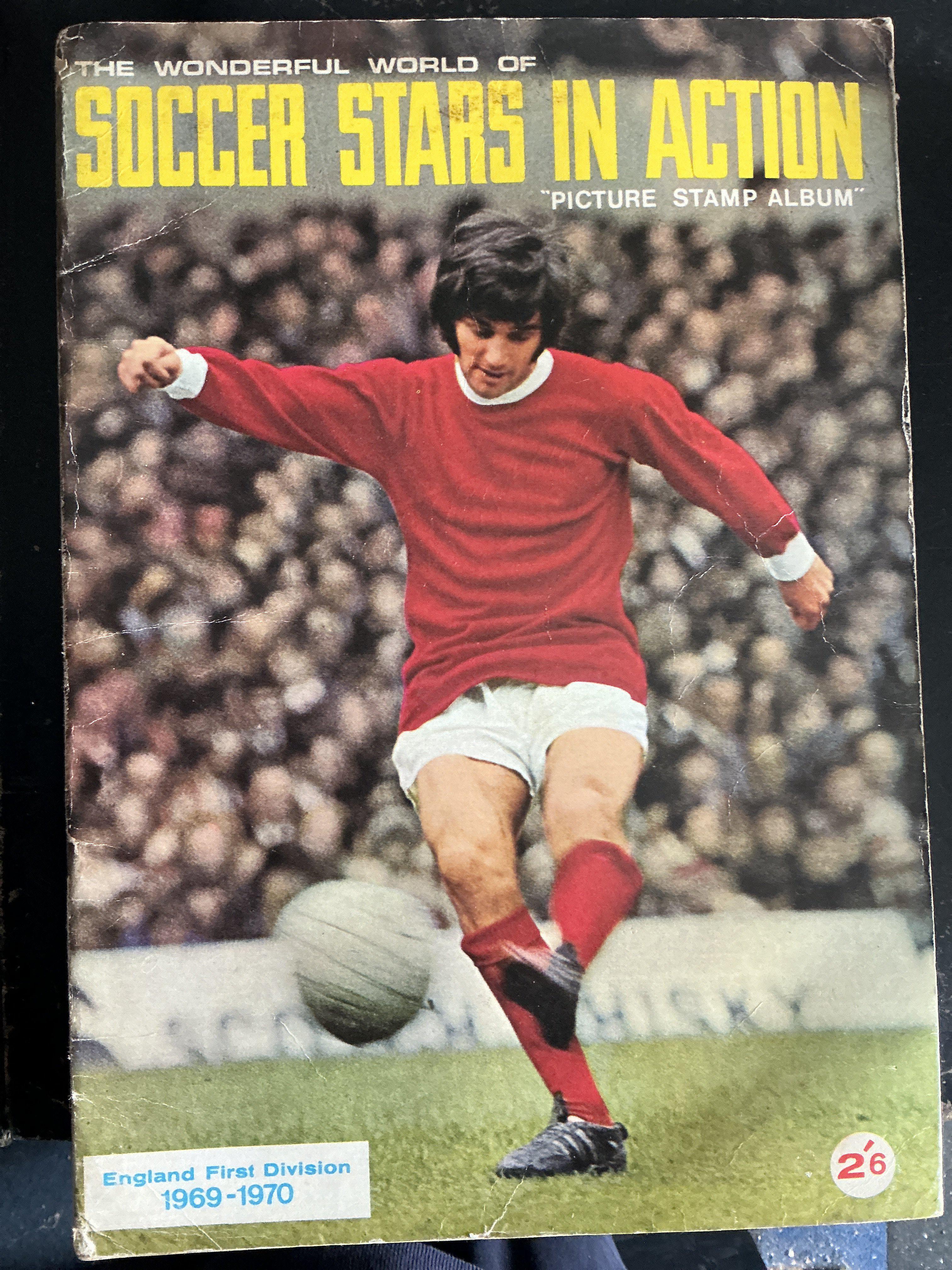 69/70 Complete Signed FKS Football Sticker Album: Complete of all stickers to include 46 stickers that are hand signed. They include Bobby Moore Peter Osgood Martin Peters Dave Mackay and others. For full list see online picture. Good.