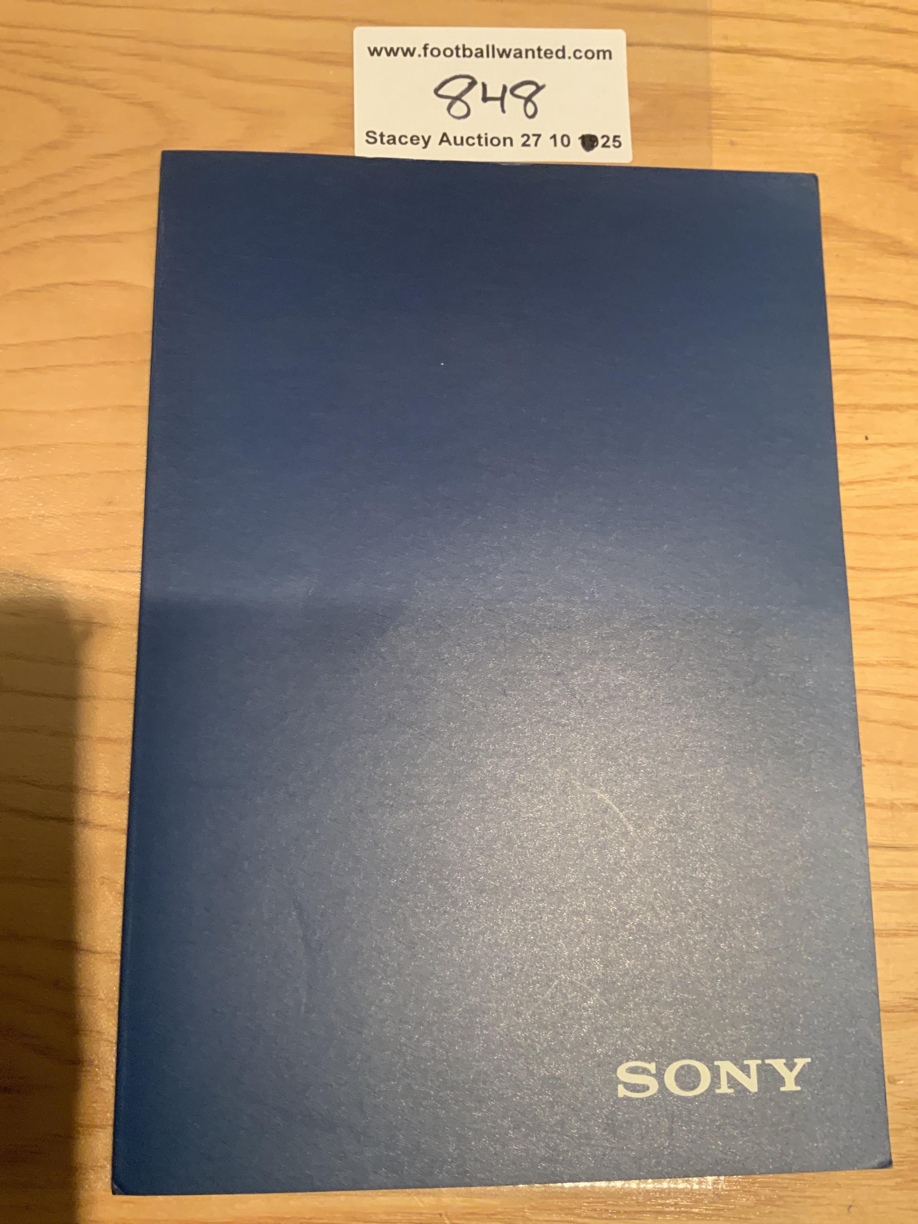 England Players Signed Football Menu: Blank page inside 1997 menu hand signed without dedication by World Cup winners Ball Hurst Peters Banks plus Shilton Wilkins Ron Atkinson and a dedicated to Alan signature of Emlyn Hughes.