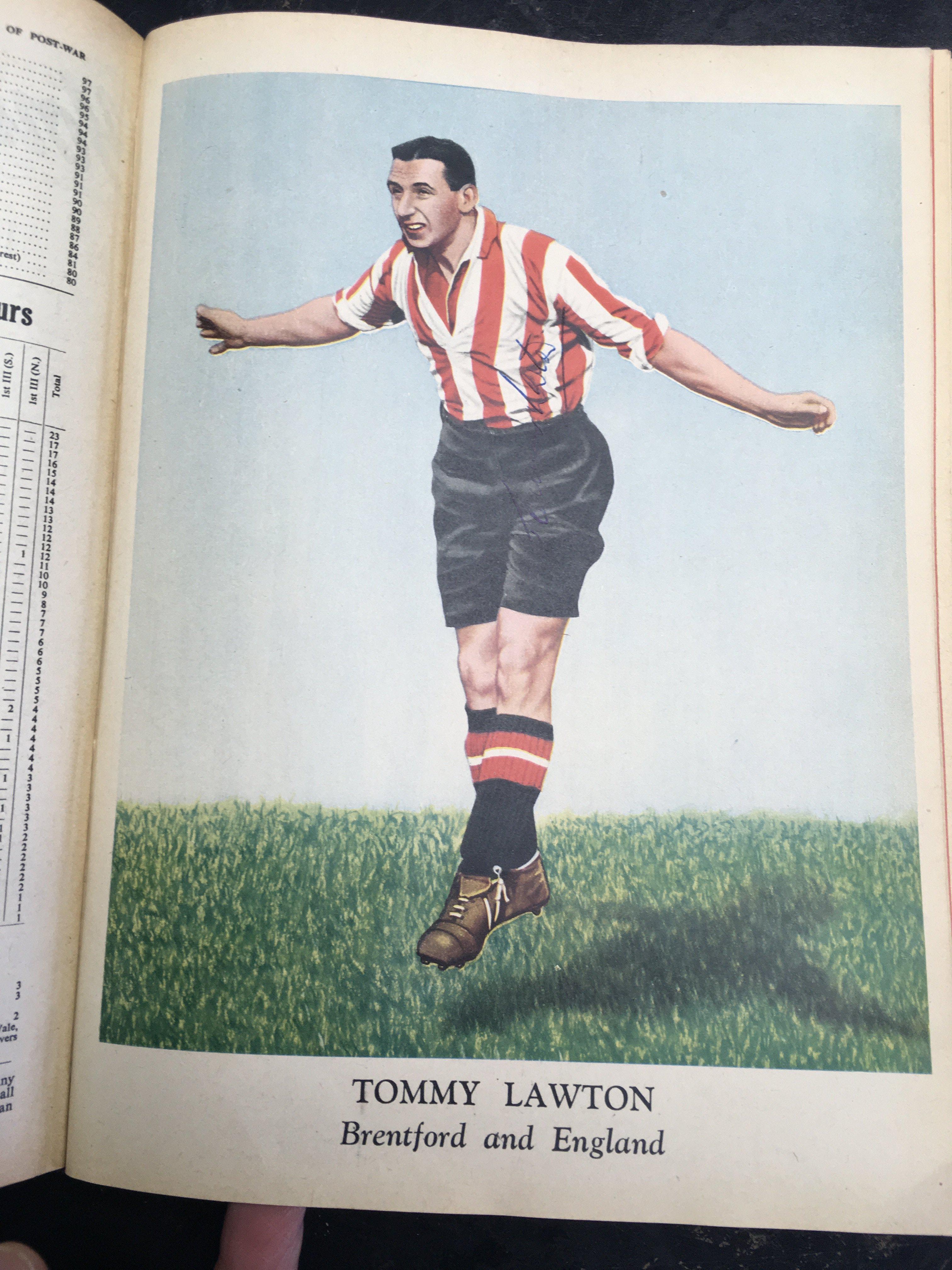 Charles Buchans 1950s Signed Bound Magazines: Two volumes from 1953 and 1954 with over 150 autographs on various size pictures. Includes Lawton Blanchflower Finney Mortensen Bartram and some Busby Babes including Edwards and Taylor. (2 volumes)