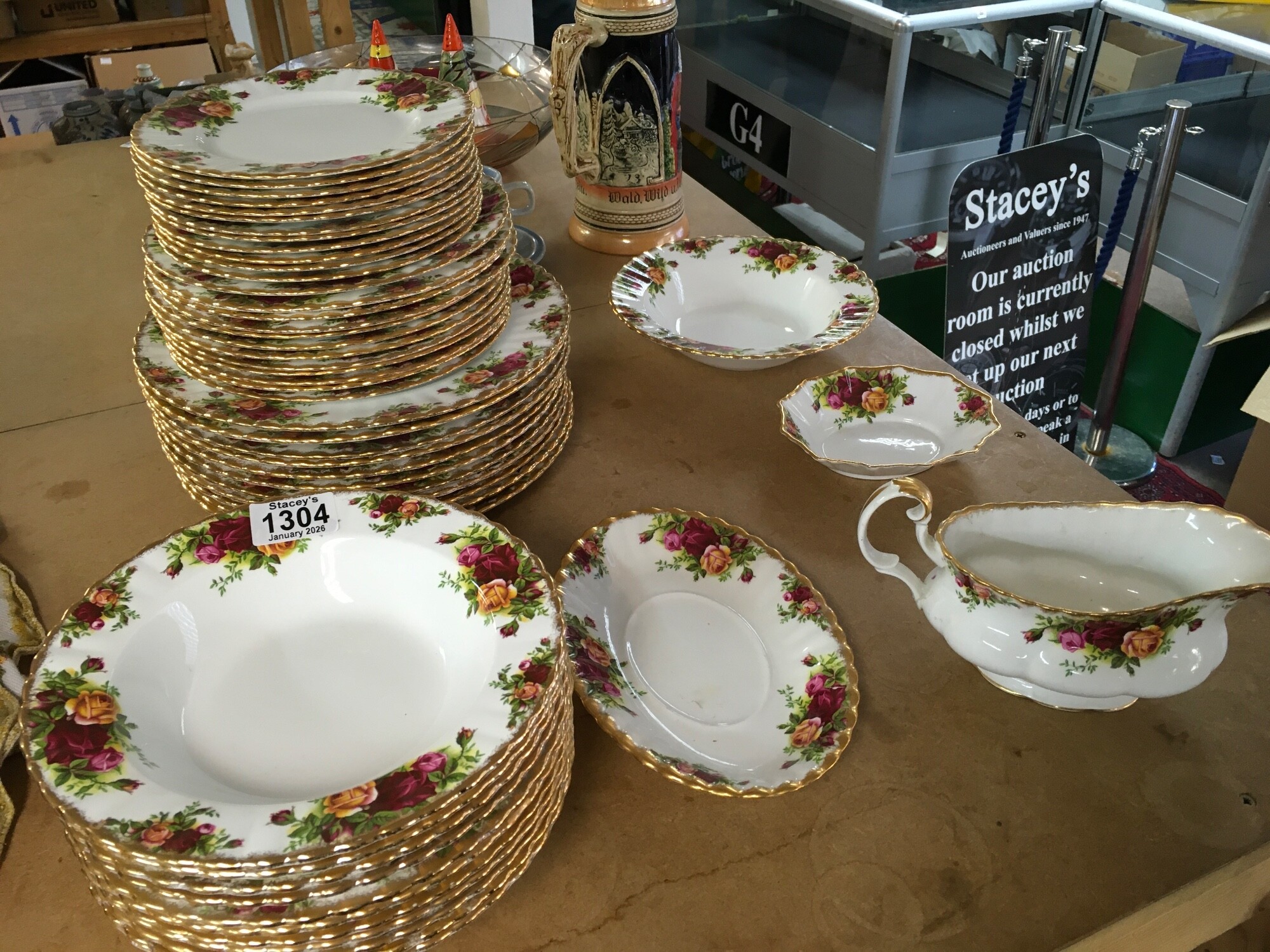A Royal Albert first quality dinner set including plates, gravy boat etc