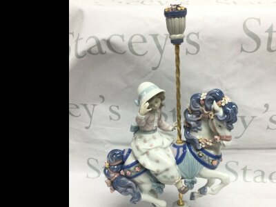 A Lladro Carousel Charm figure , 42Cm tall a/f