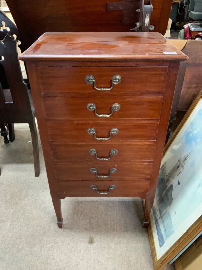 A Chinese rosewood side cabinet. 61cm.