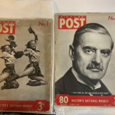 A collection of vintage ephemera to include Picture Post magazines 1 and 2.- NO RESERVE