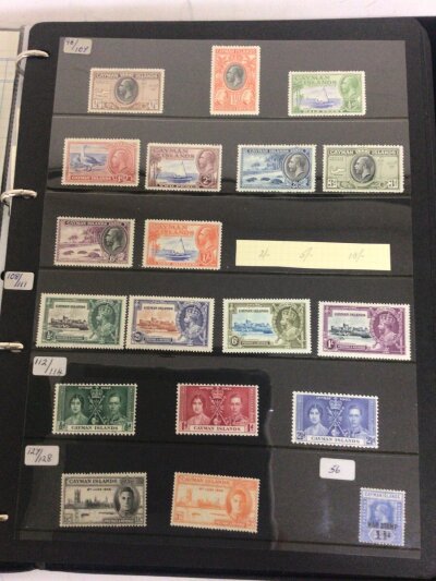 A well presented album of unused stamps The Cayman Islands including George V and later stamps all unused and an album containing British Antarctic Territory stamps from Elizabeth II pre- decimal all very well presented and unused (2)