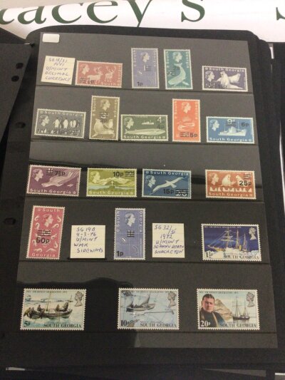 Two Albums containing well presented stamps mainly unused Elizabeth II South Georgia The Falklands Islands and Norfolk Islands mainly unused. (2)