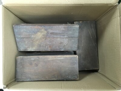 A large collection of vintage glass photographic slides