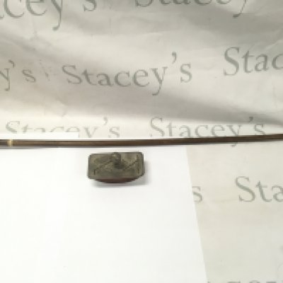 An antique golf Sunday stick and golf themed paper weight- NO RESERVE