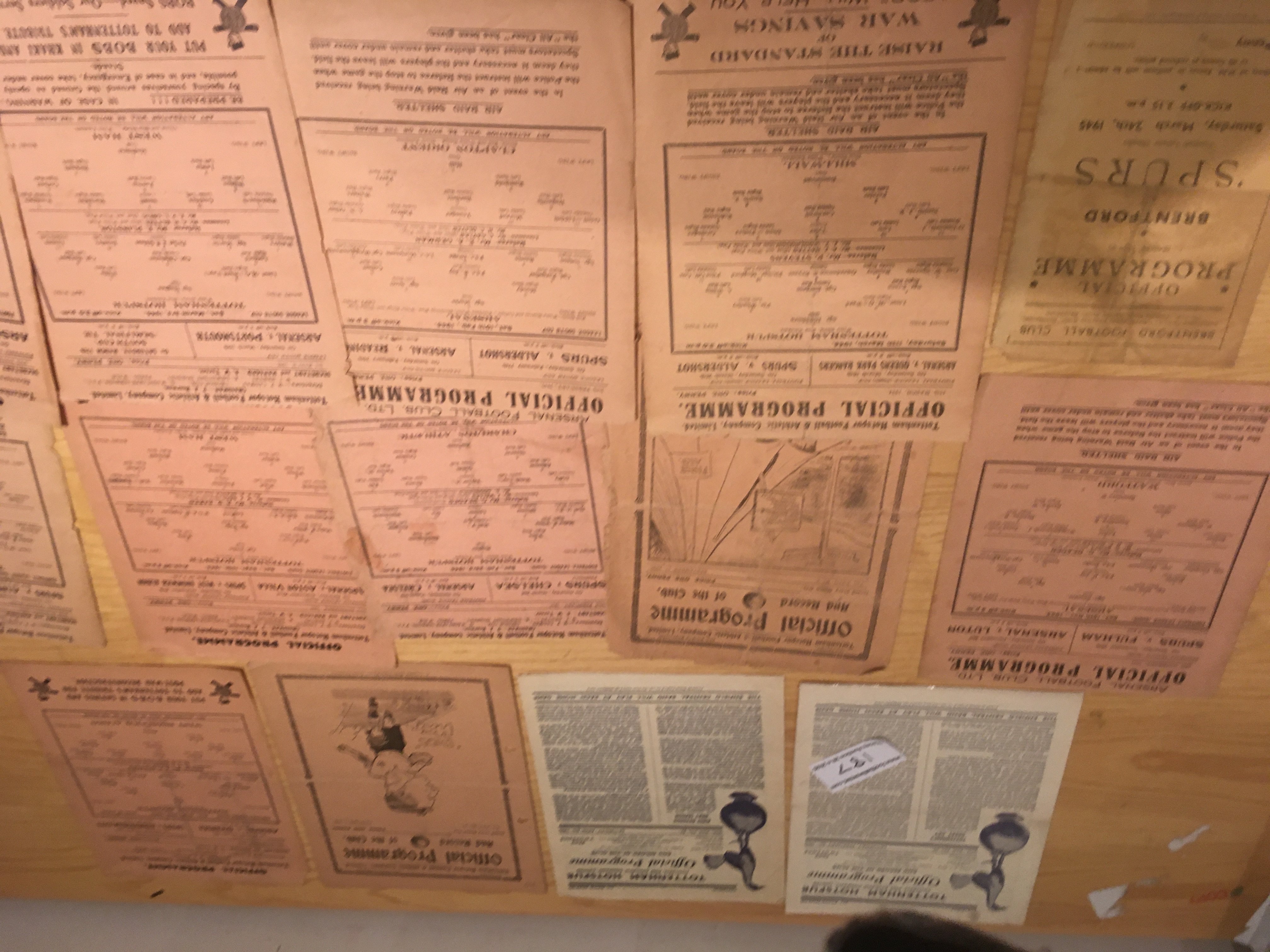 Tottenham Pre 1950 Home Football Programmes: 30/31 Bradford Park Ave, 32/33 Stoke, 43/44 Millwall, 44/45 x 5 plus Brentford away, 45/46 x 3, 49/50 x 2. Mixed conditions but 30s are poor. (14)