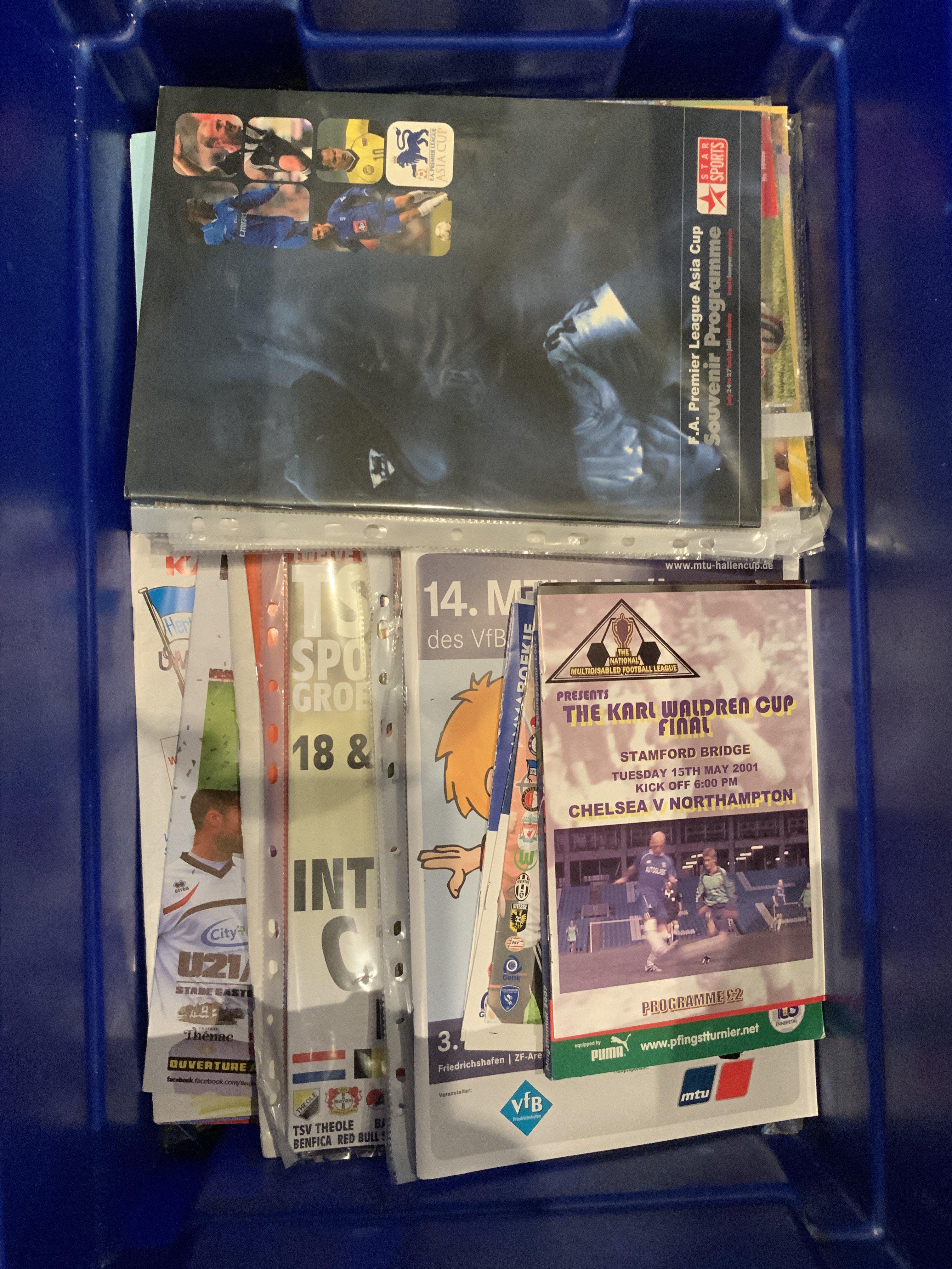 Chelsea Youth Football Programmes: Includes around 140 representative youth and European aways plus around 30 tickets. Worth a look.