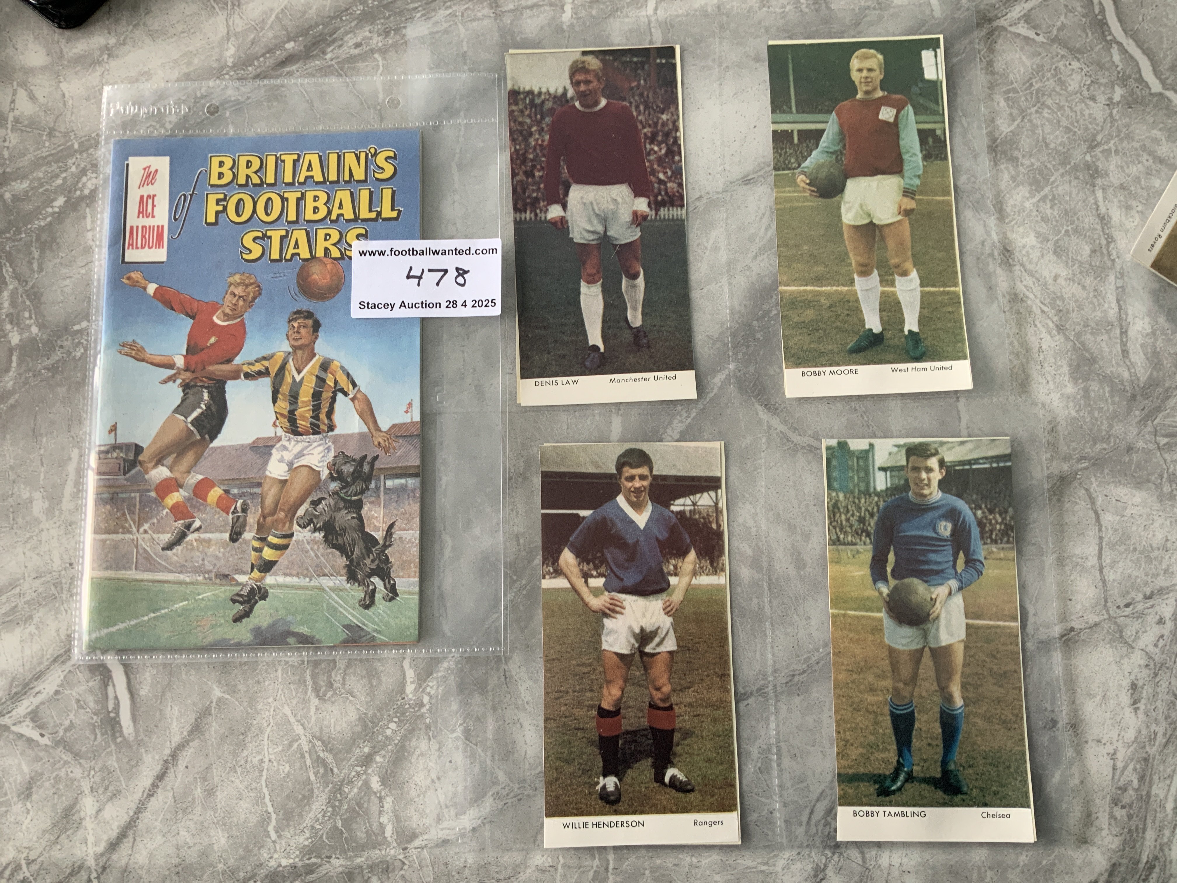 1963 Ace Album Of Britains Football Cards: Complete set of 12 and empty album in excellent condition.