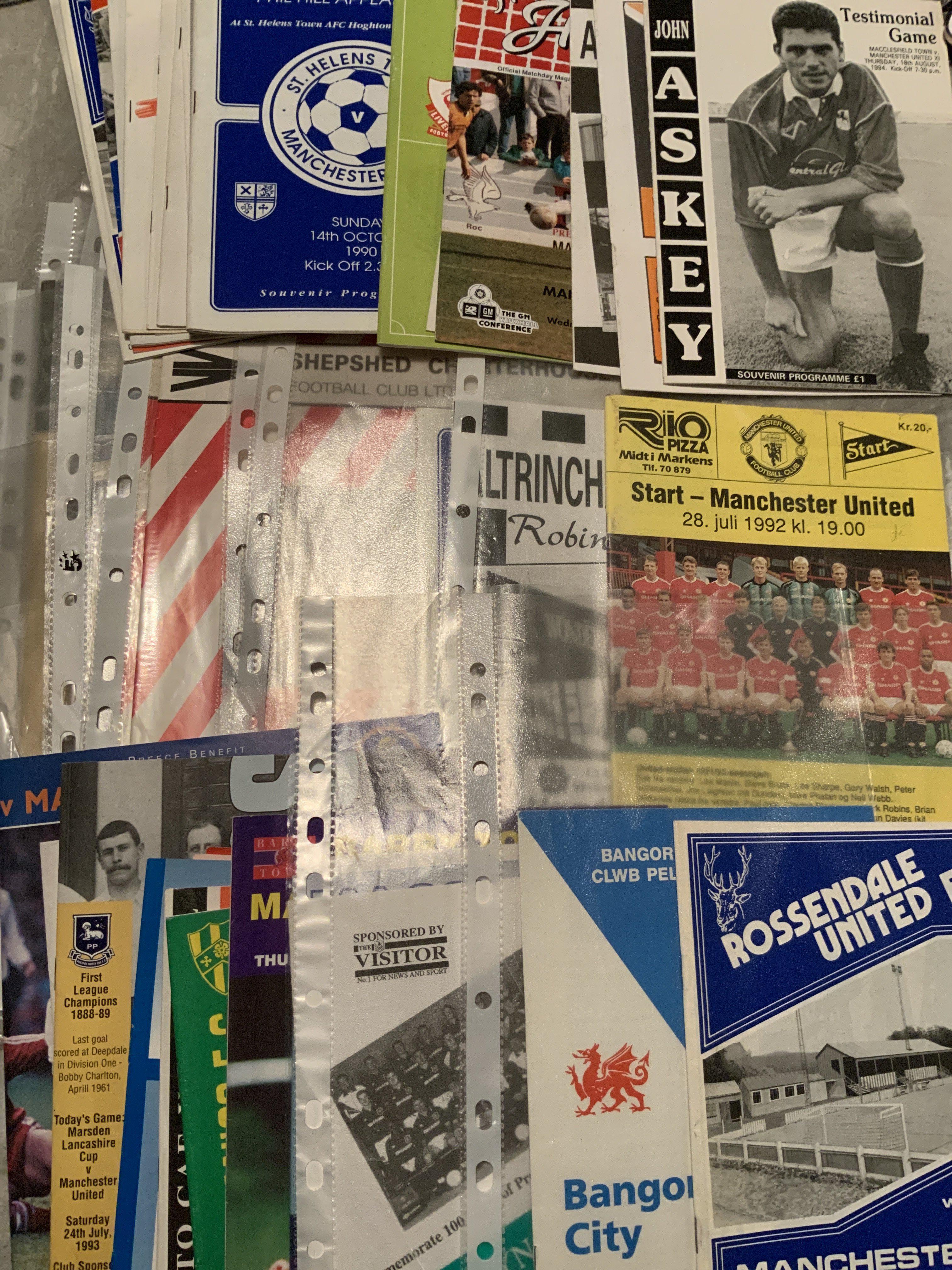 Manchester United Away Friendly Football Programmes: Some great programmes including abroad. Nice collection in excellent condition. (200)