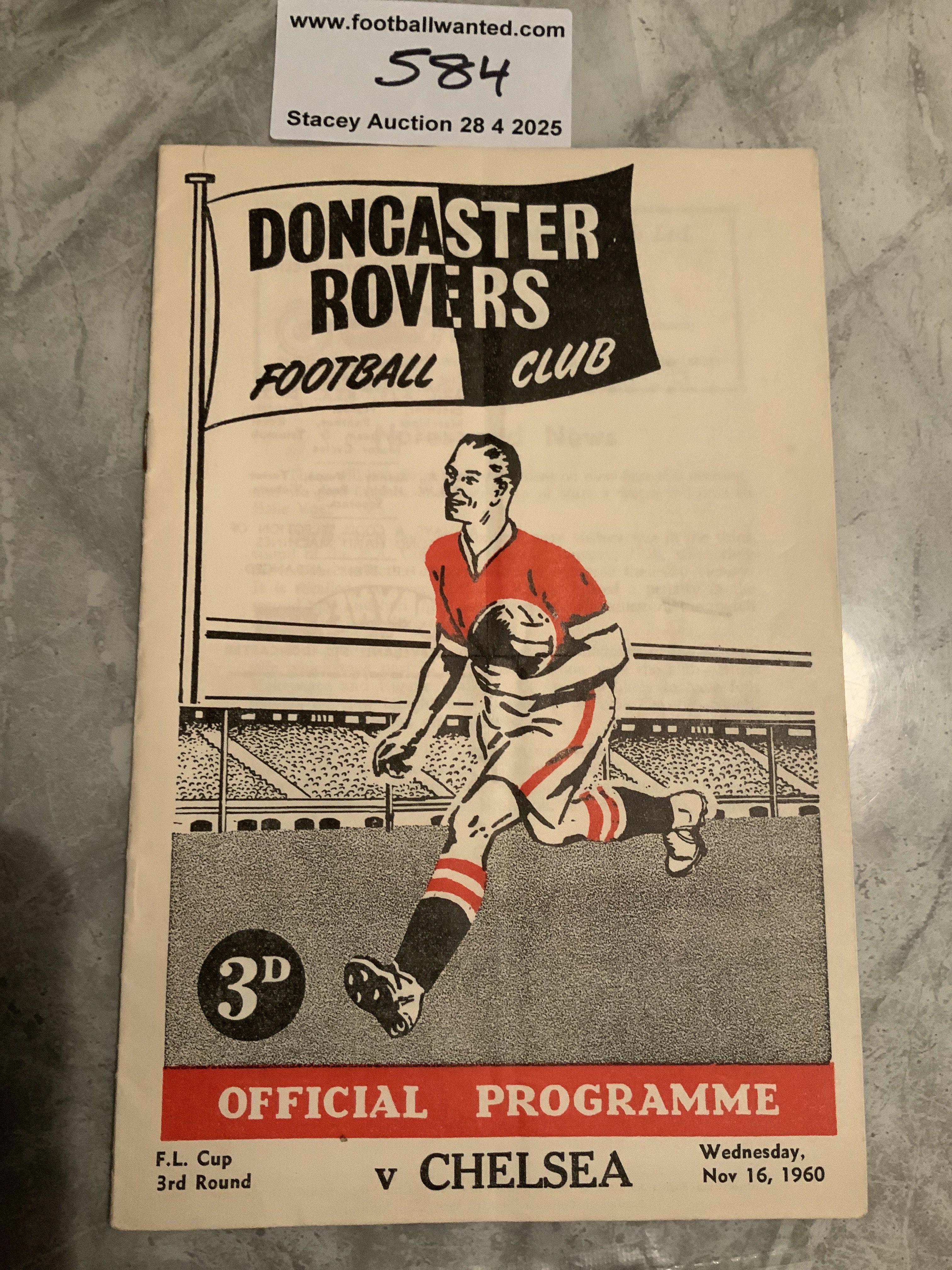 60/61 Darlington v Chelsea League Cup Football Programme: Excellent condition with no team changes.