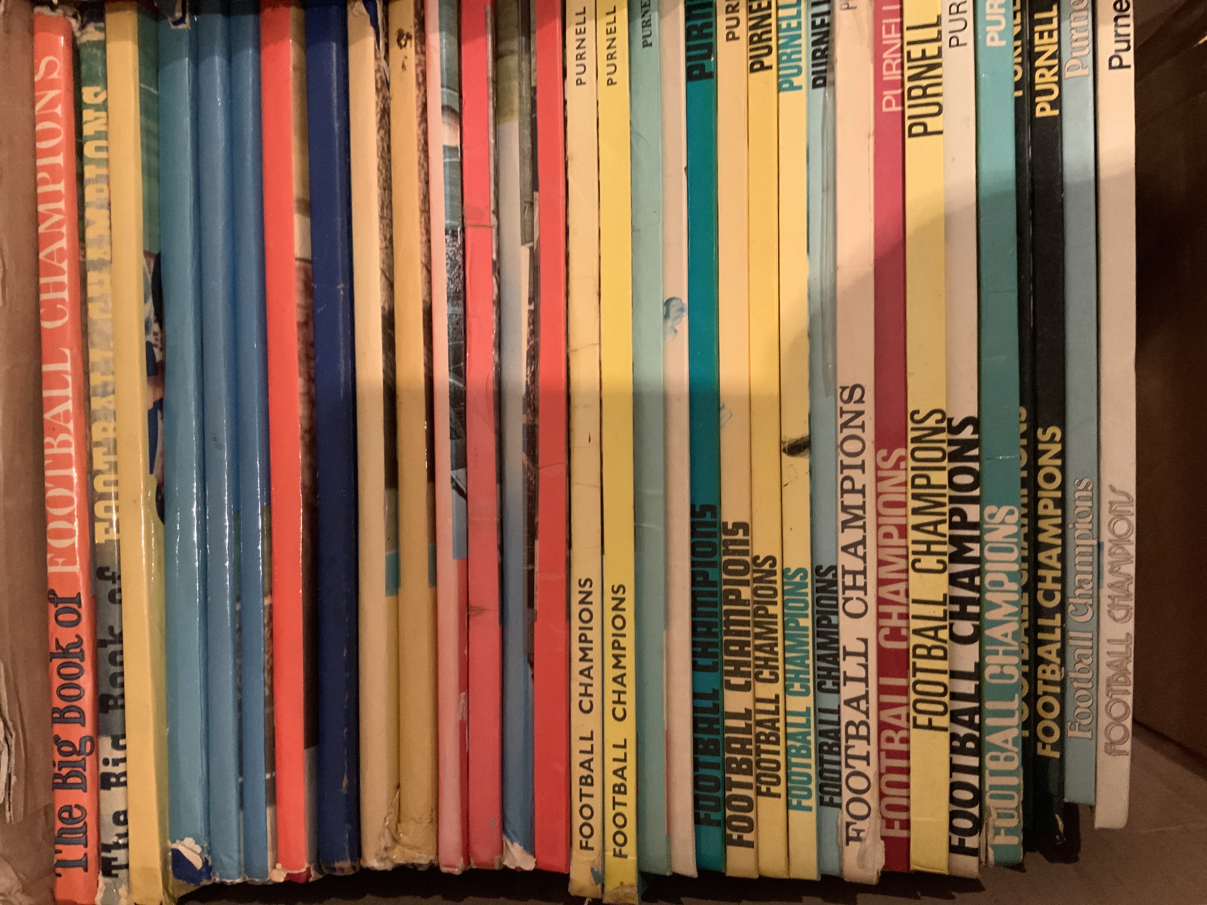 Big Book Of Football Champions Collection: 38 books with minor duplication of the famous books from the 50s to the 70s in fair/good condition. (38)
