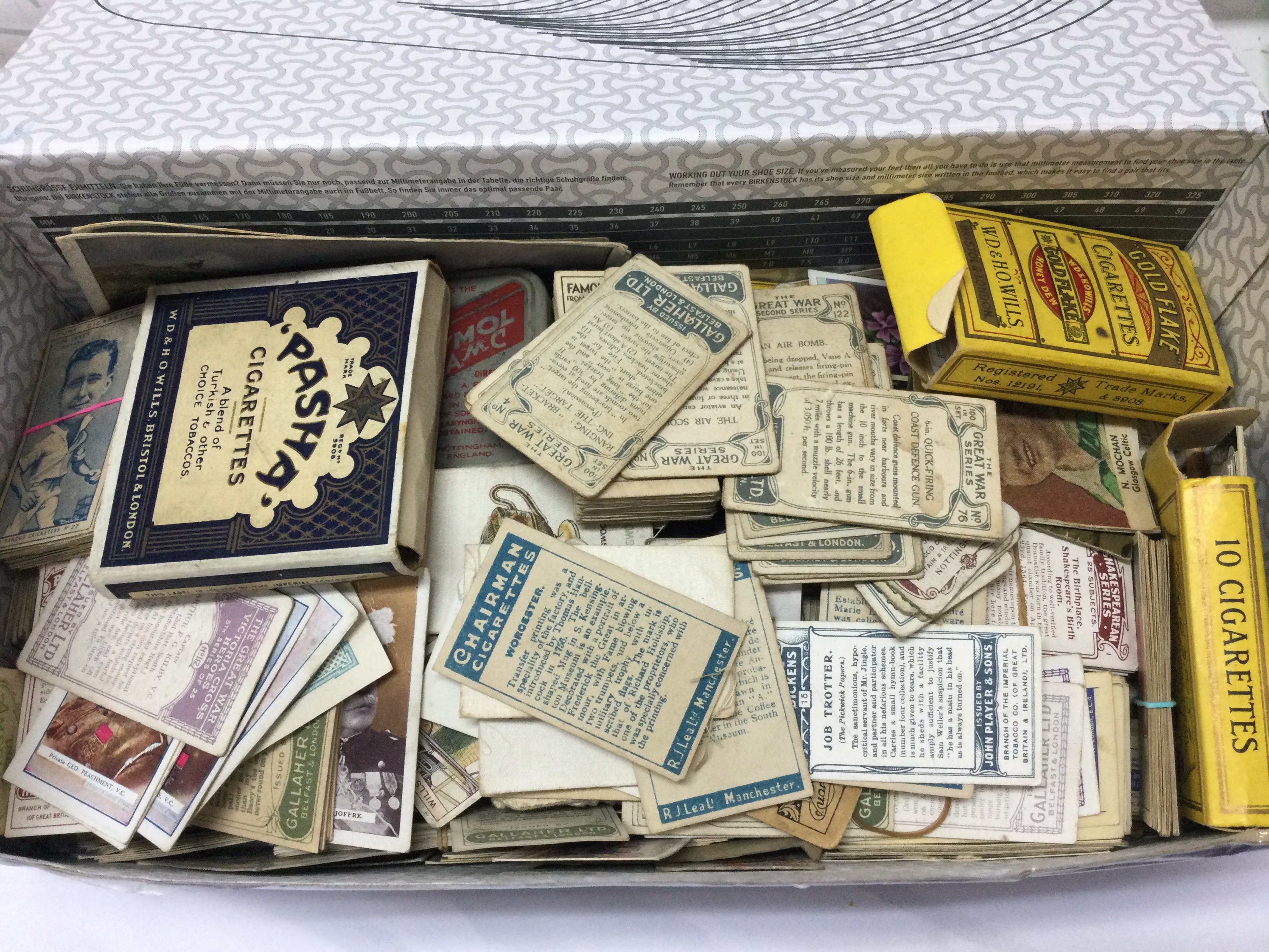 A collection of cigarette cards including Gallagher, Turf, Players, Wills. Postage category B