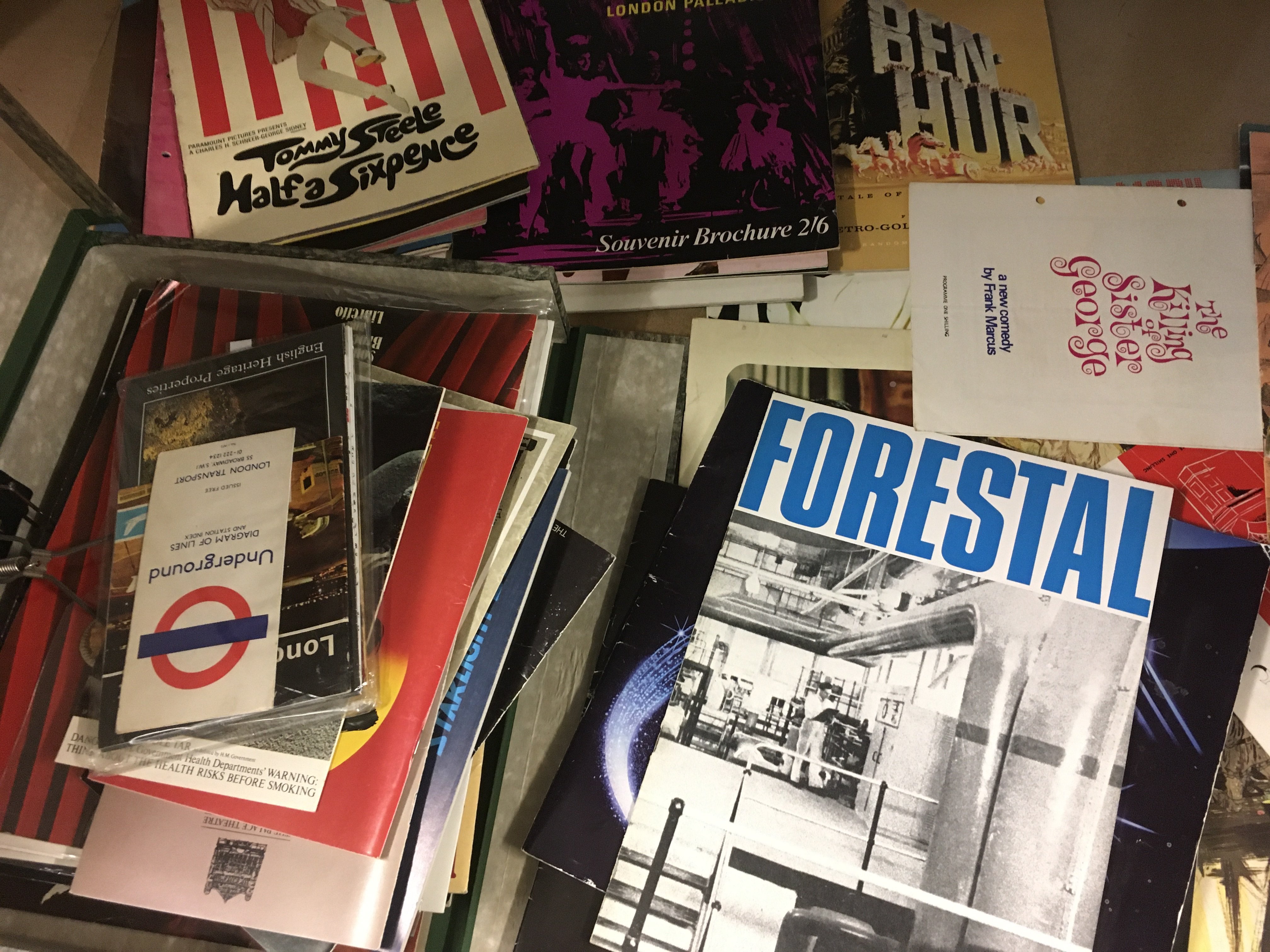 A collection of Theatre programmes.