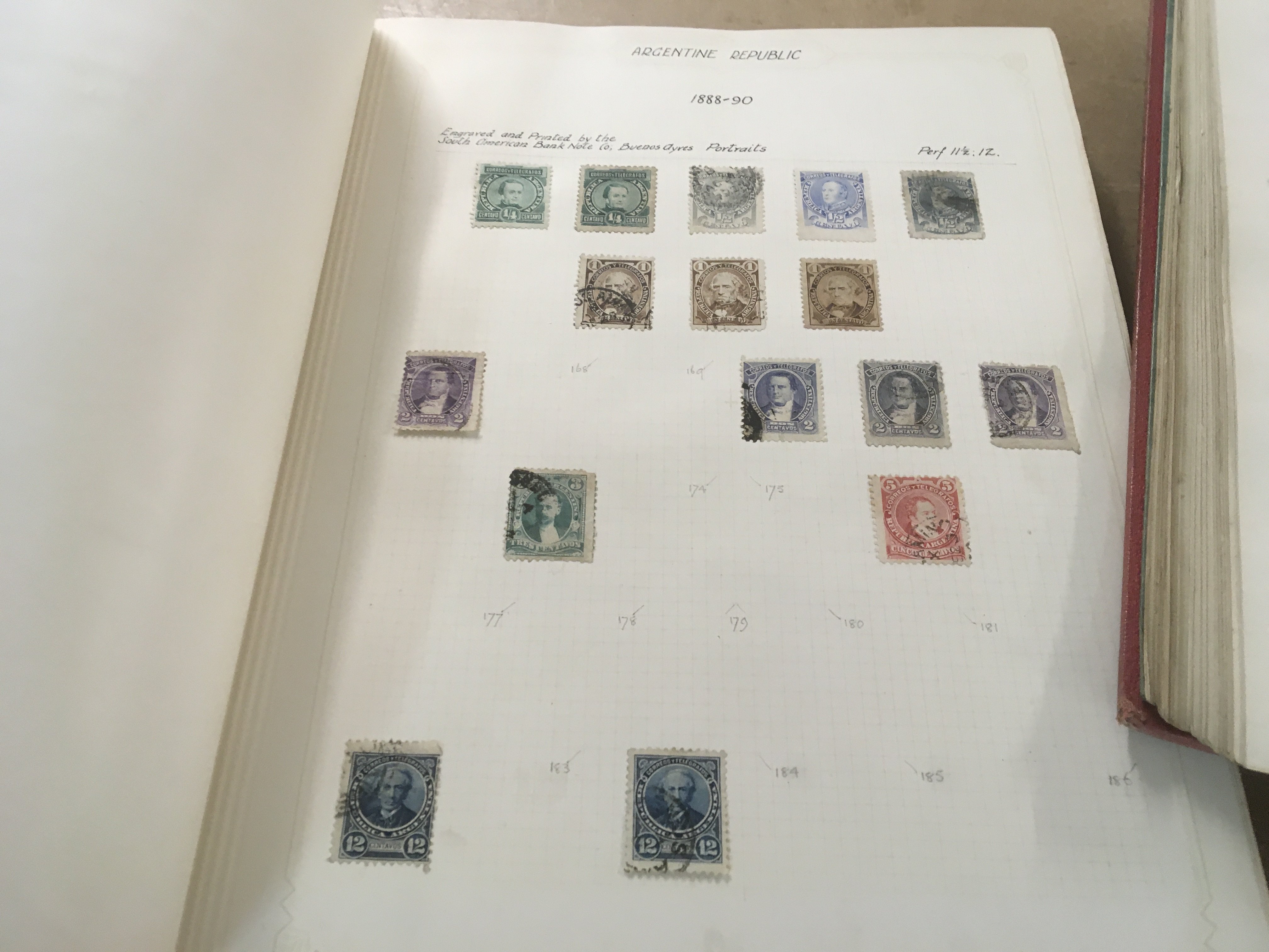 A collection of seven albums containing Victorian and later stamps including European and Argentine Republic.