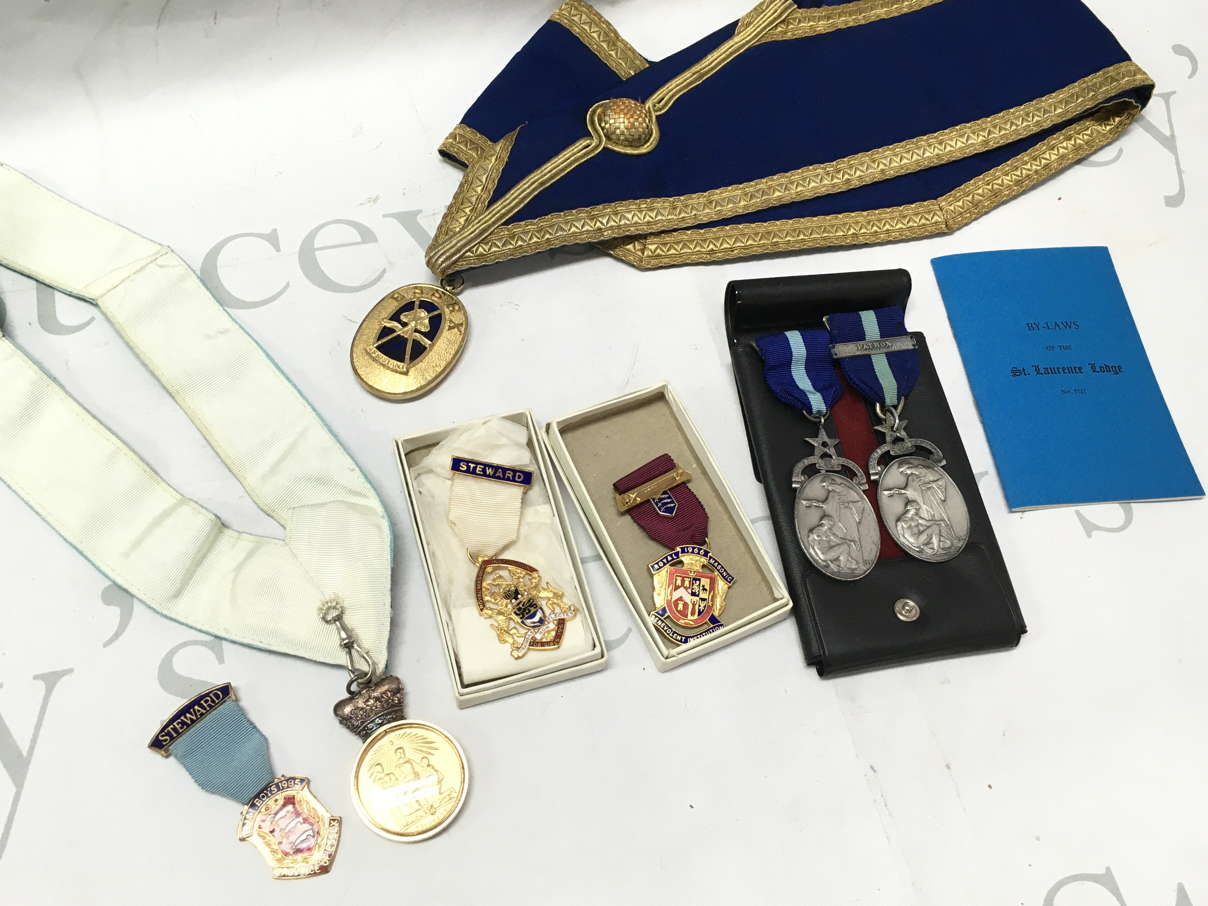 Masonic Regalia including jewels . Postage category C