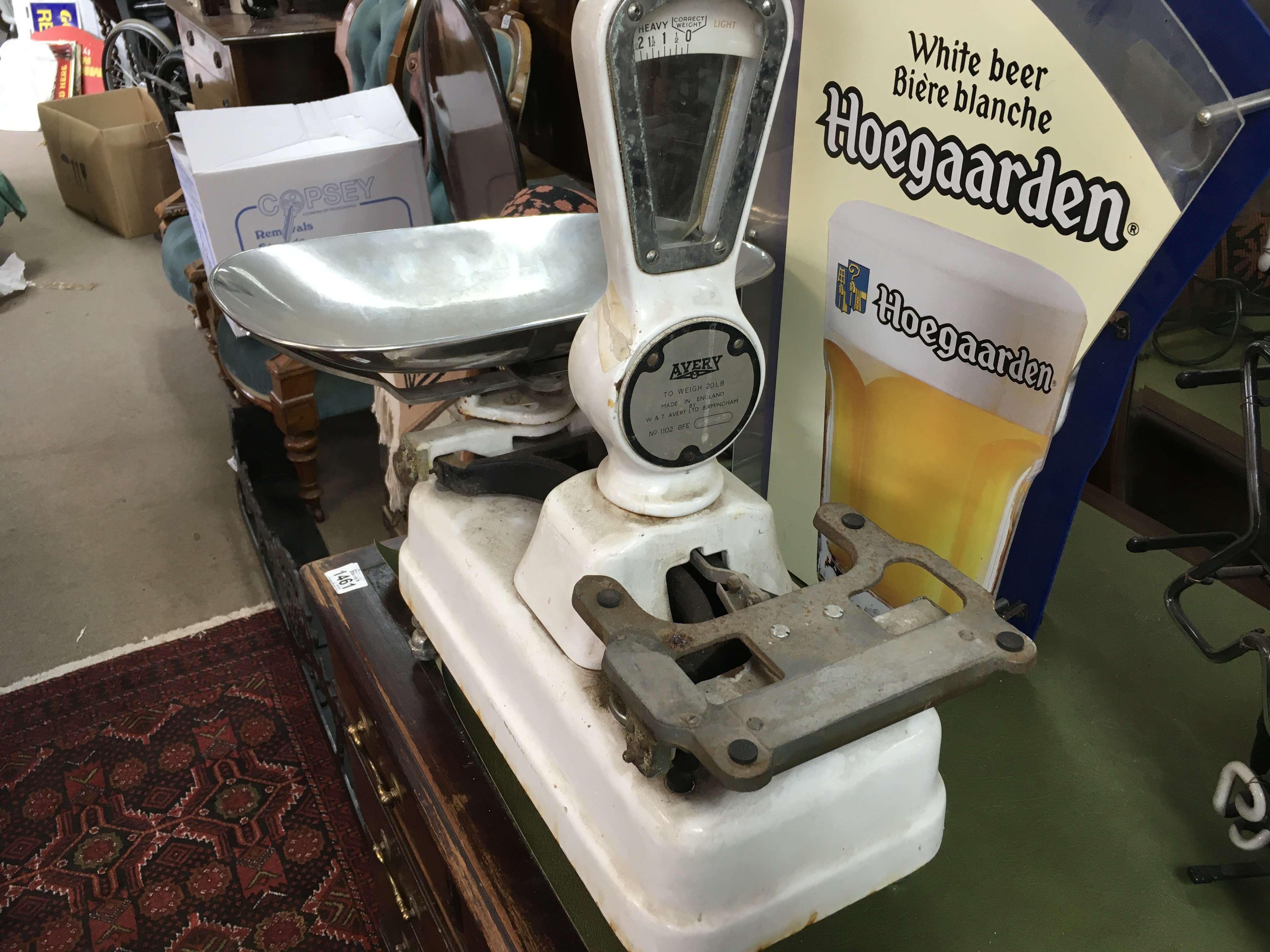 A set of scales by Avery made in England 20lb