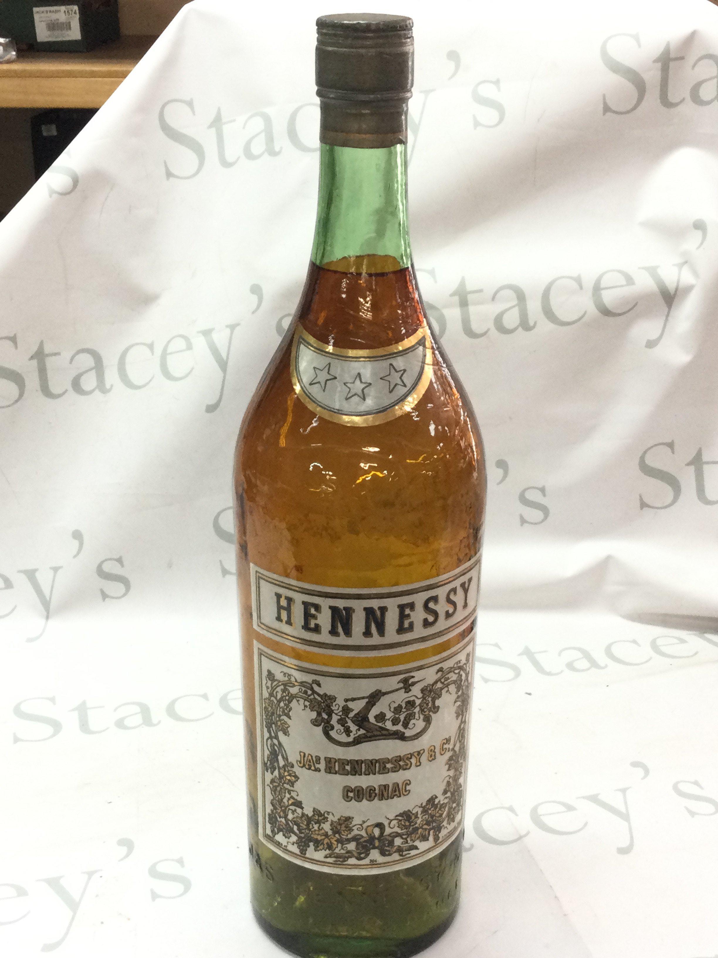 A large vintage Hennessy advertising bottle , 50cm tall this lot cannot be posted
