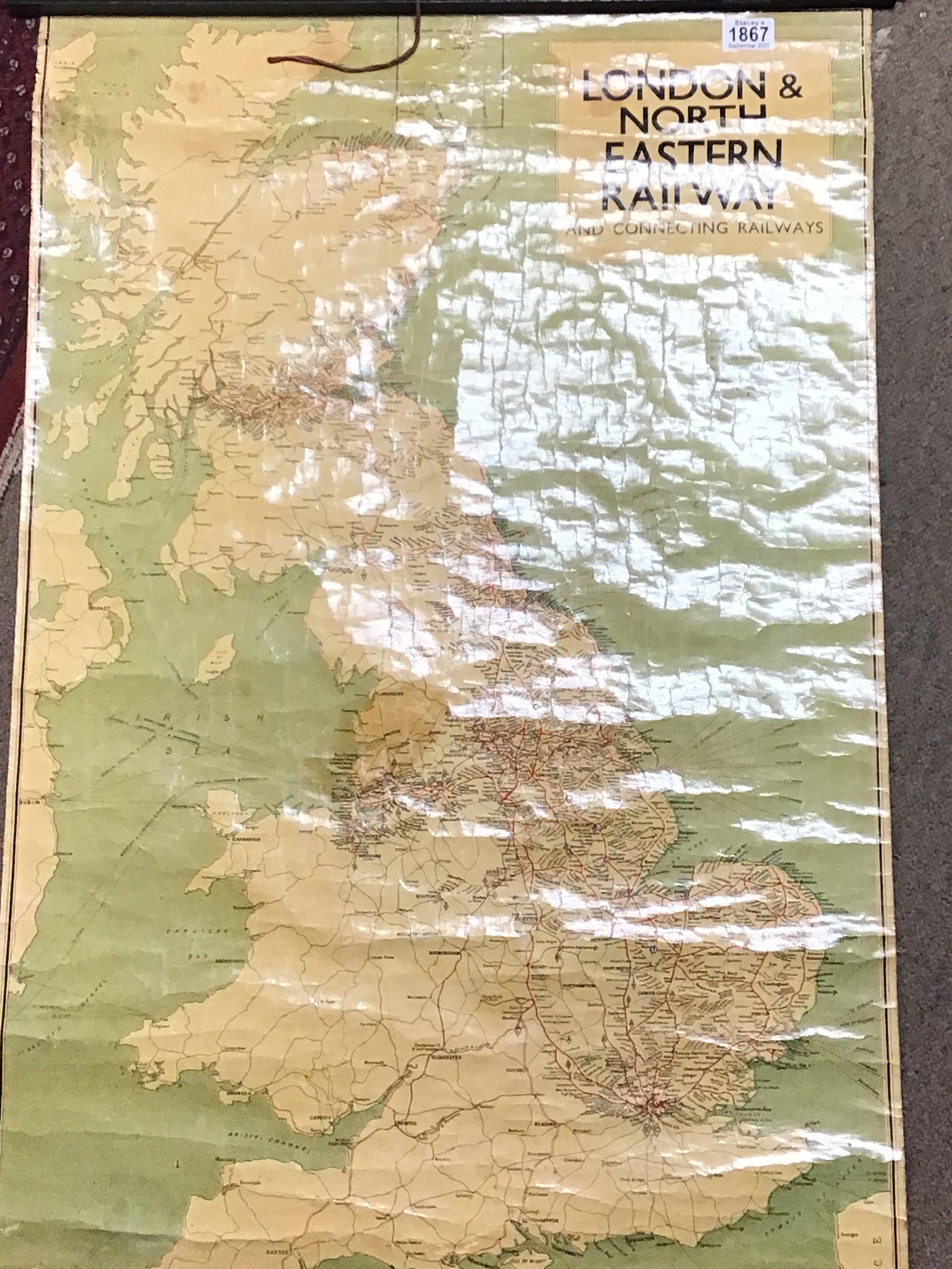A Vintage British map London & North Eastern Railways by George Phillips & Son.