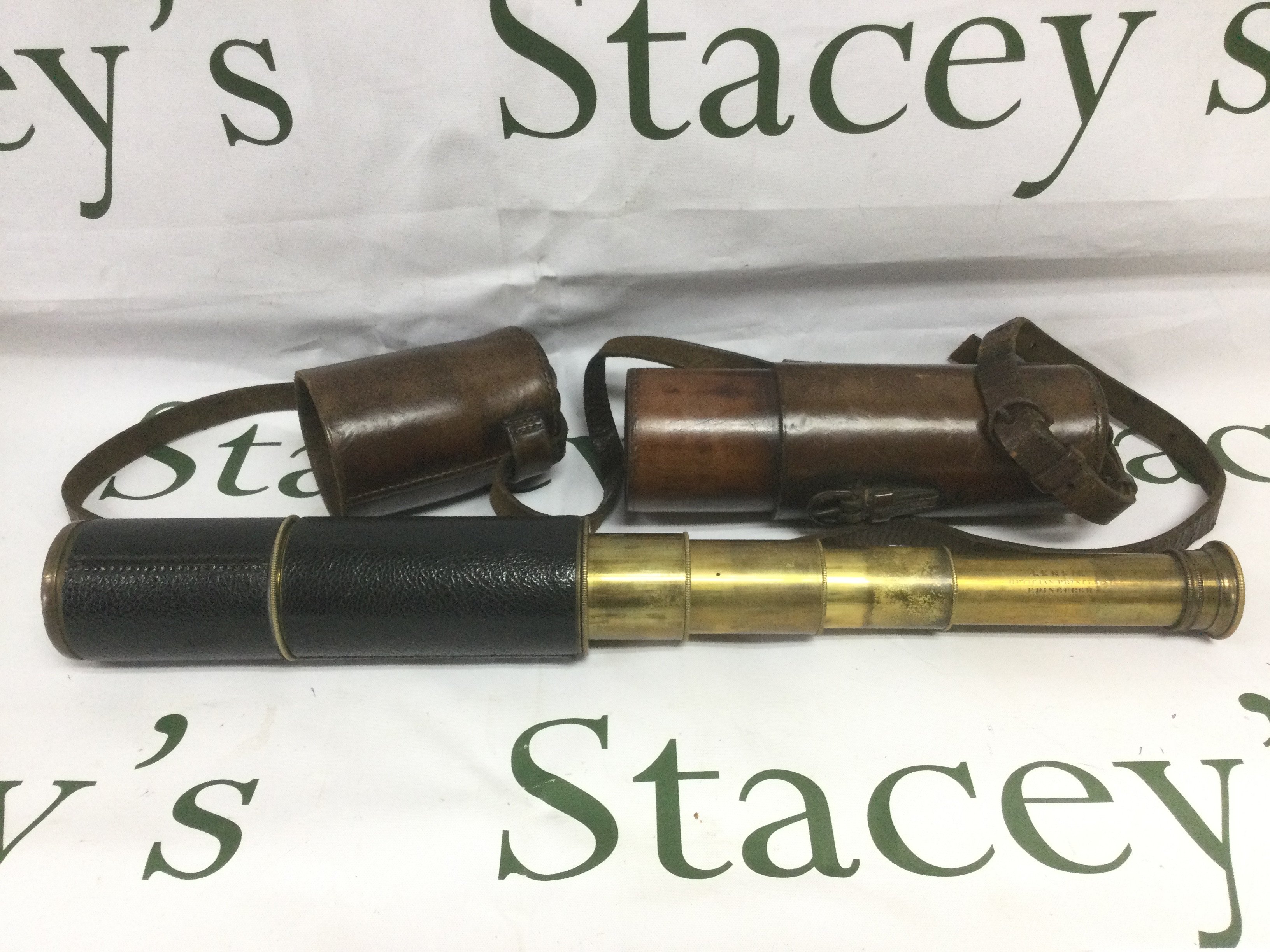 A brass four drawer telescope by Lennie of Edinburgh. Shipping category B.