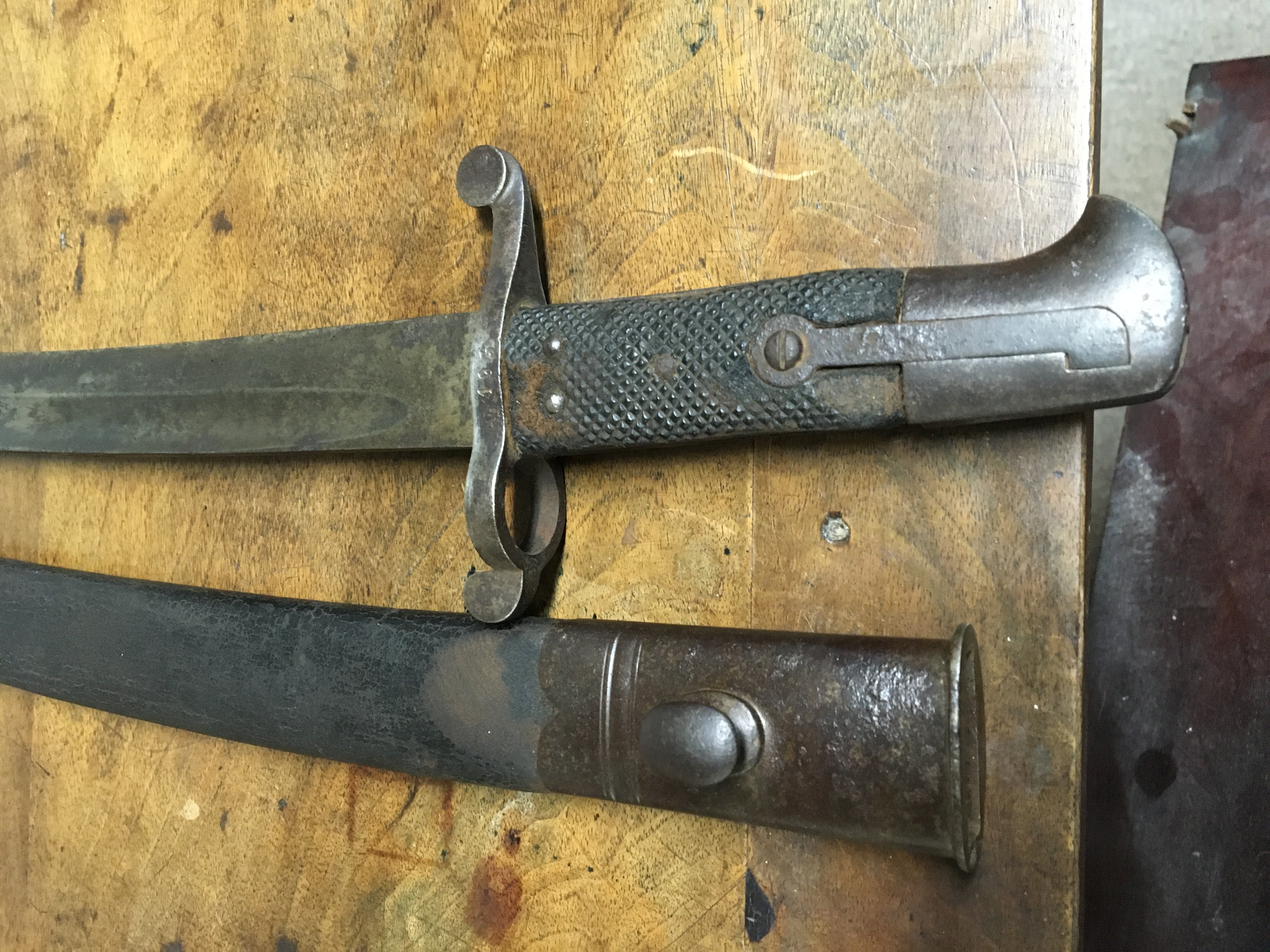 1856 Yataghan bayonet with scabbard.