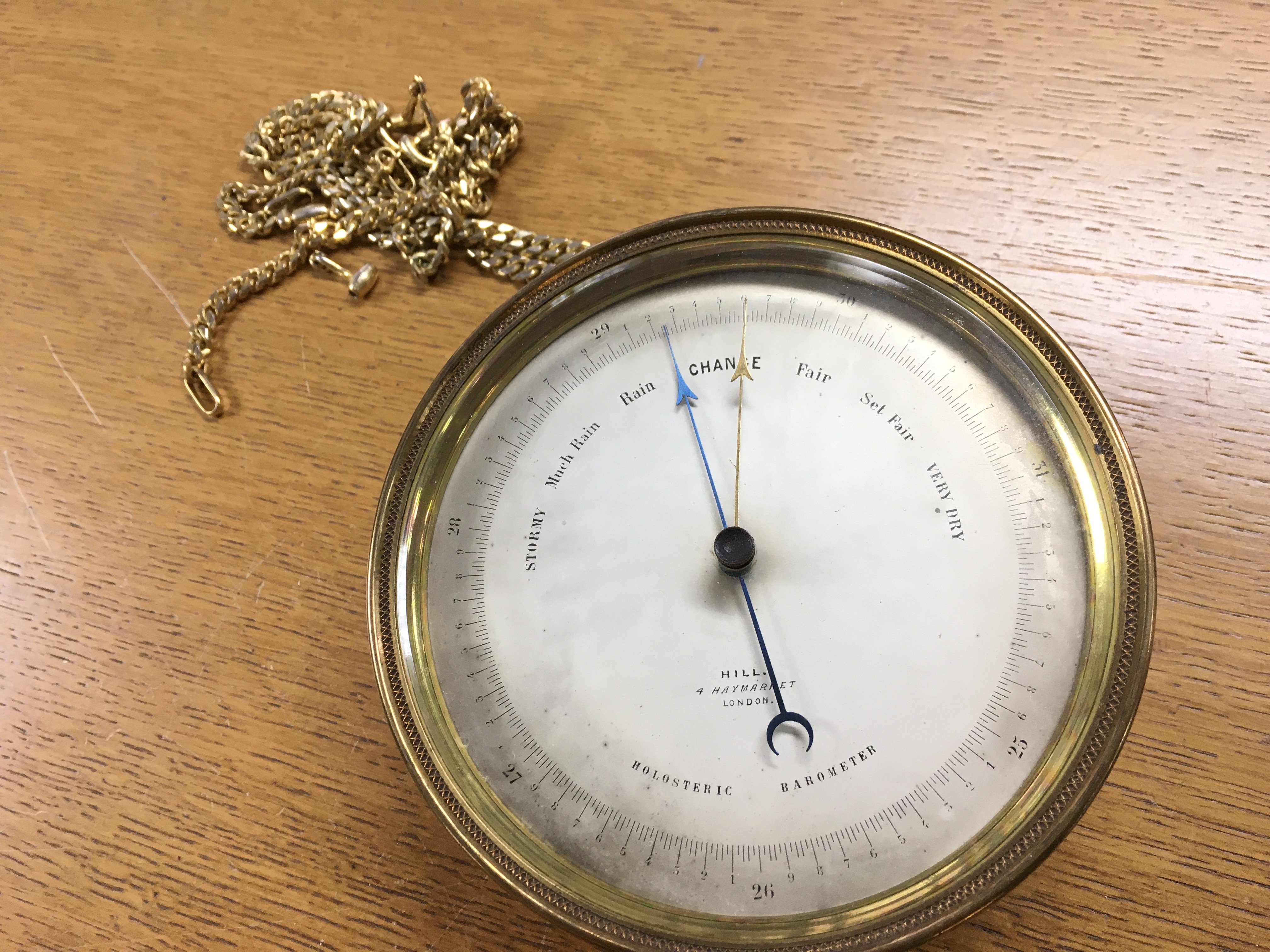 A Hill Holosteric barometer . This lot cannot be posted